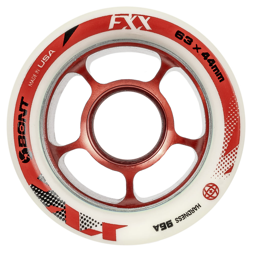 Bont FXX Speed Quad Wheels 63mm 96A - 4 Pack Set for Aggressive Skating, Roller Derby & Outdoor Speed Skating
