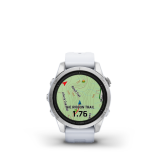 Garmin Epix Pro (Gen 2) Smartwatch - 42mm Silver Stainless Steel Case with Whitestone Band | GPS, Heart Rate Monitor, Sports & Fitness Tracking | Perfect for Running, Hiking & Outdoor Adventures