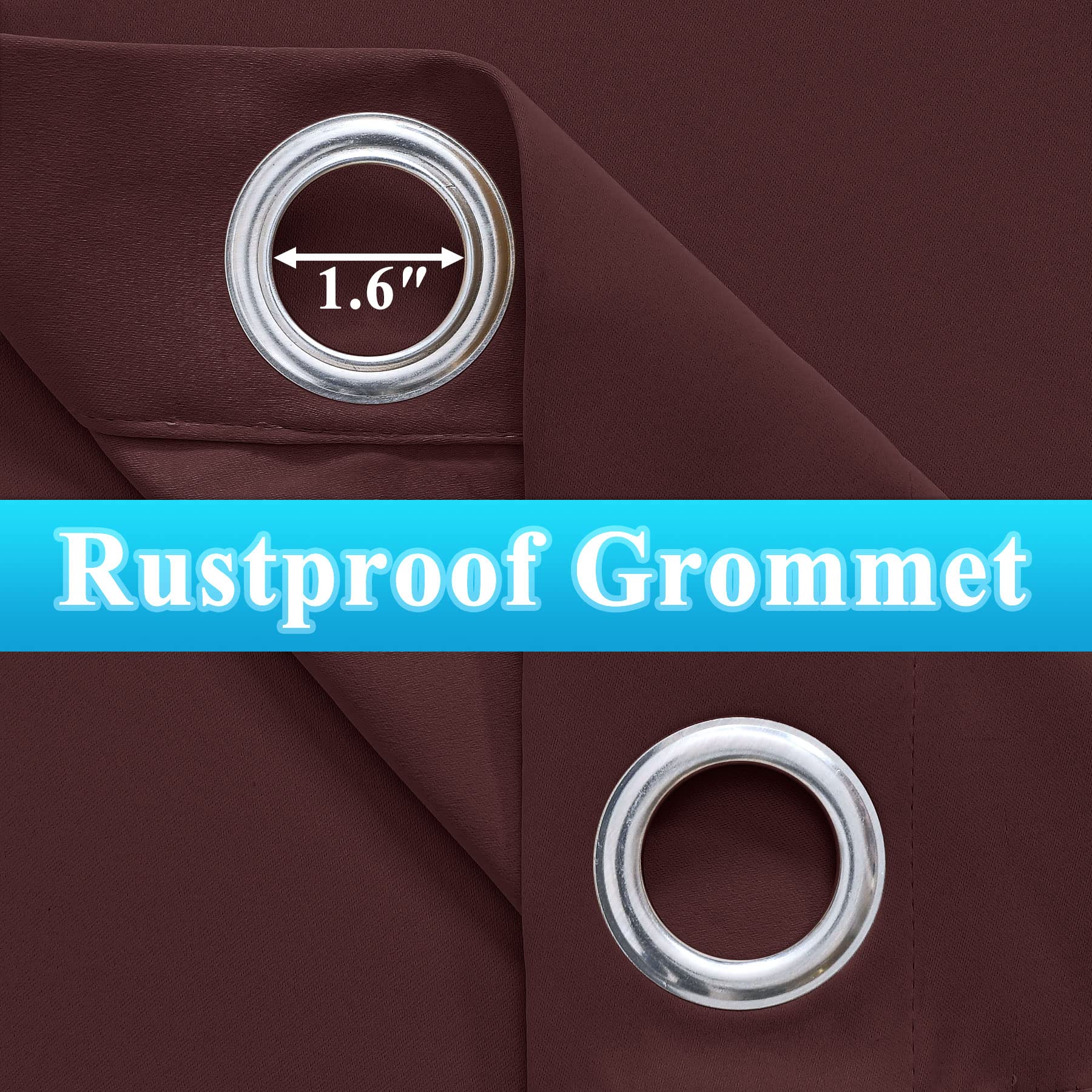 Frelement Extra Wide Outdoor Curtains - Windproof & Privacy Protection - Rustproof Grommet Drapes for Gazebo, Pergola, Patio - Indoor/Outdoor Use - Burgundy (120