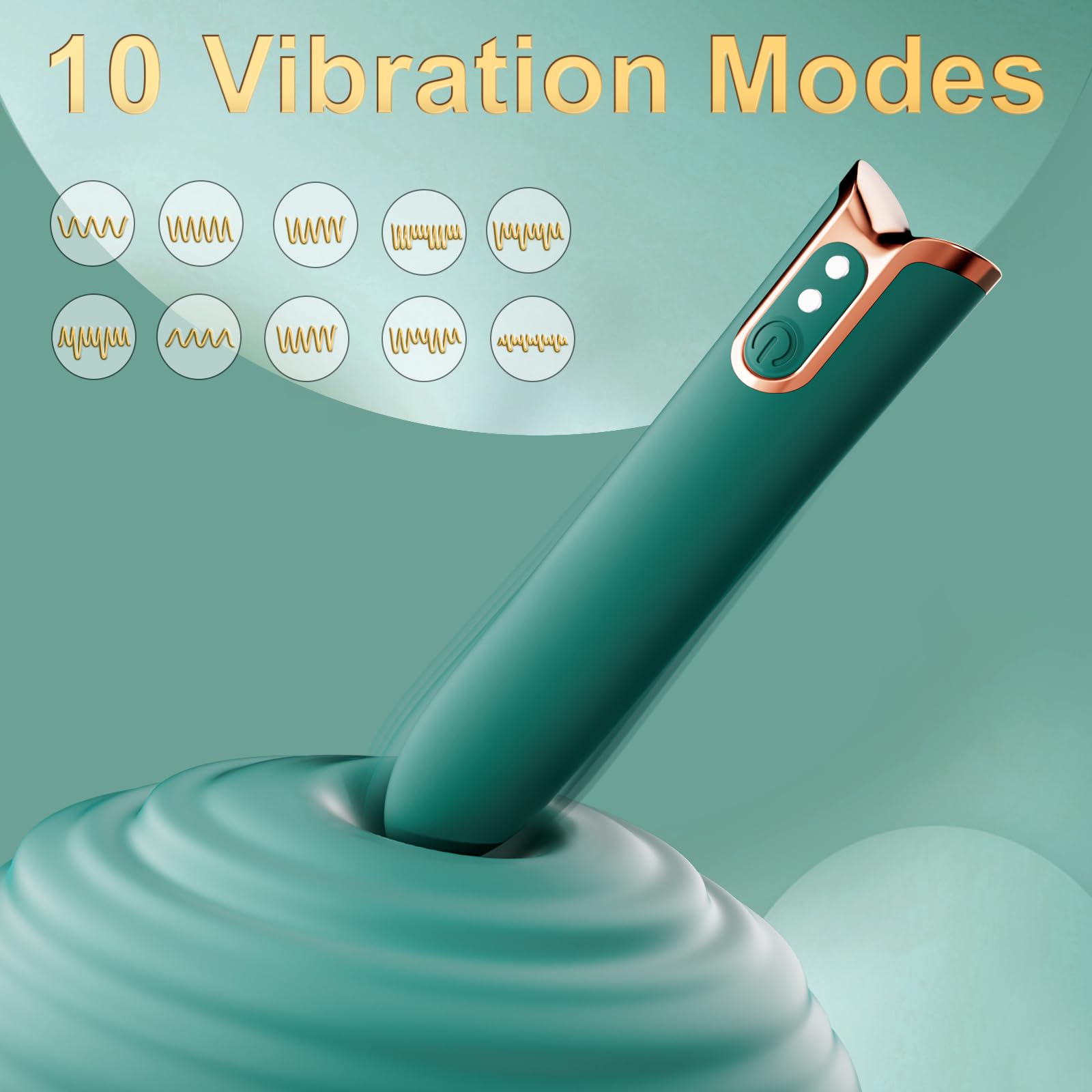 Premium Bullet Vibrator for Women - 10 Powerful Vibration Modes, Rechargeable Clitoral & G-Spot Stimulator | Discreet Mini Finger Vibrator for Couples Play & Solo Pleasure | Perfect for Bedroom Fun, Romantic Nights & Self-Care Moments