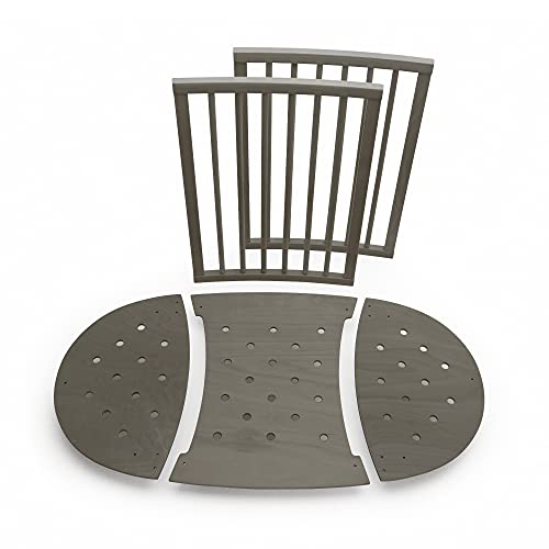 Stokke Sleepi Bed Extension Kit - Hazy Grey | Convert Mini Crib to Toddler Bed | Extends to 50 Inches | Safe for Kids 0-3 Years | Nursery & Bedroom Upgrade | Mattress Sold Separately | Perfect for Growing Toddlers & Small Spaces