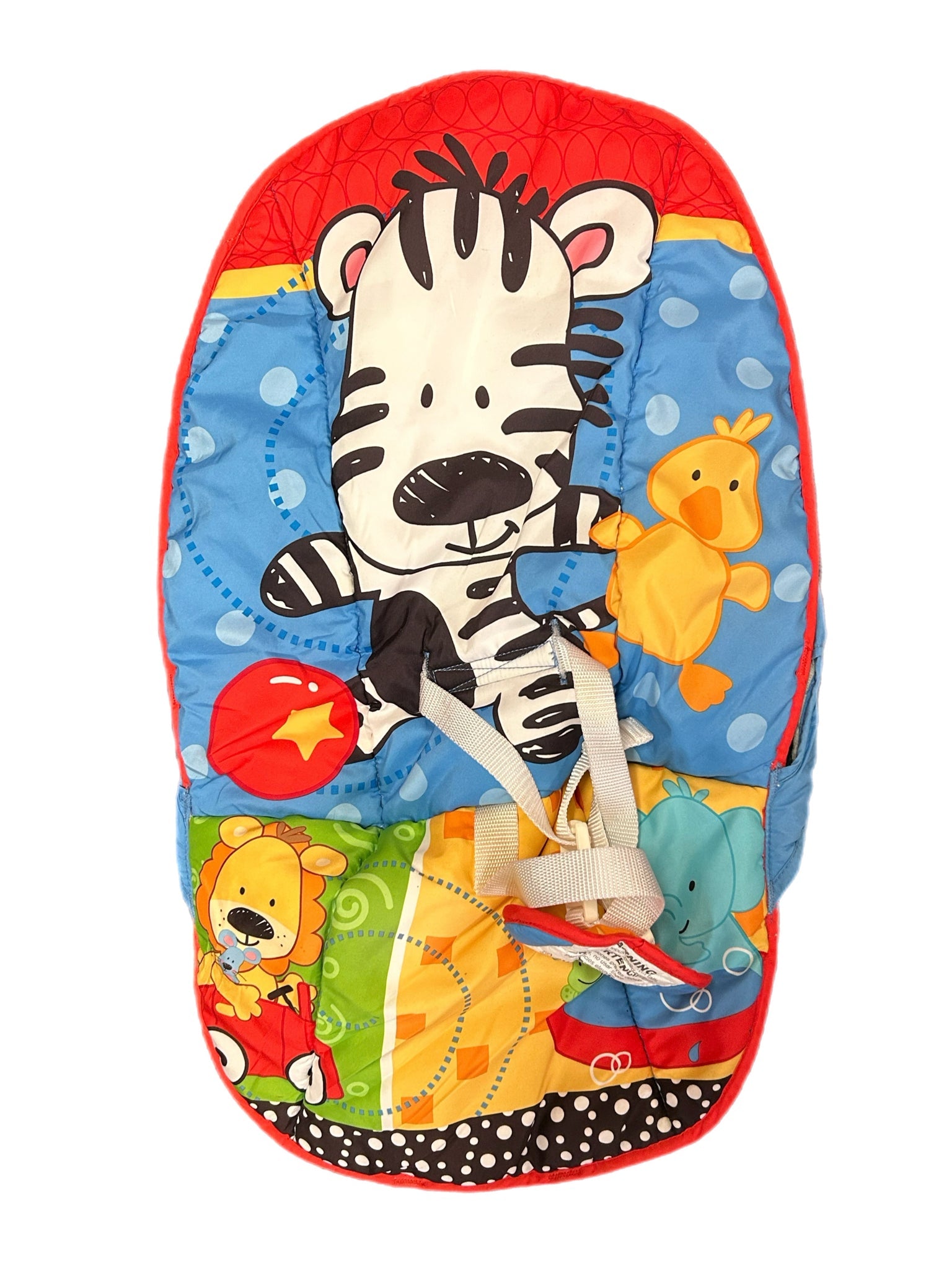 Fisher-Price Adorable Animals Vibrating Bouncer Seat Cover Replacement - Soft & Washable Infant Bouncer Cover for Baby's Comfort (Perfect for Nursery, Playtime & Soothing Fussy Babies)
