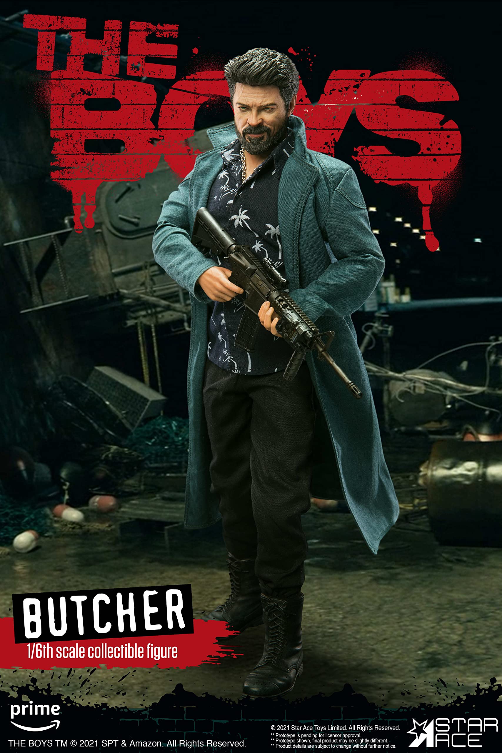 Star Ace Toys The Boys Billy Butcher 1:6 Scale Collectible Action Figure - Season 1 Version with Multiple Accessories | Perfect for Display, Gifts & Superhero Fans Collection
