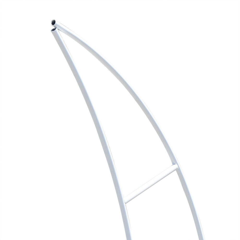2-Pack 2M Tall White Moon Wedding Arch Stand - Iron Crescent Moon Floral Backdrop for Garden, Ceremony & Photo Shoots | Elegant Wedding Decor & Event Prop