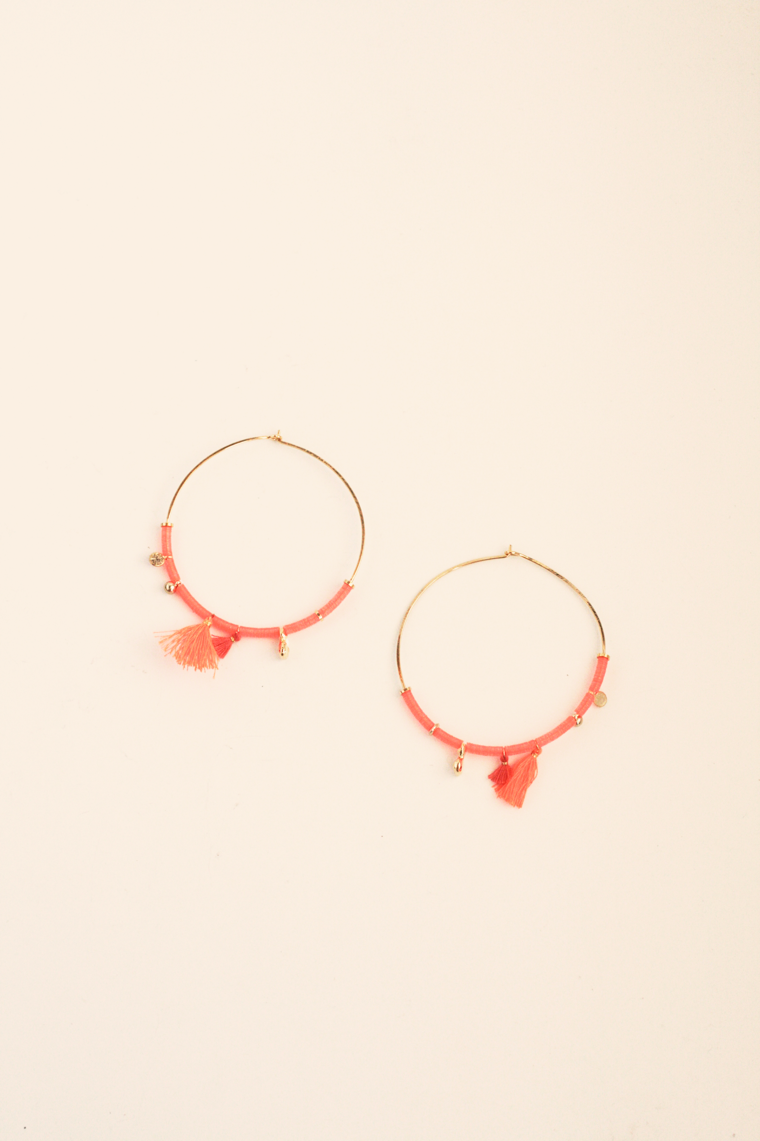 Double Tassel Hoop Earrings for Women - Trendy Neon Statement Jewelry for Parties, Night Out & Festival Fashion