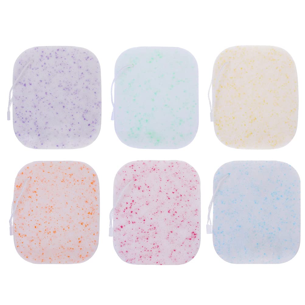 6pcs Thick Makeup Remover Puffs for Face Cleansing & Spa