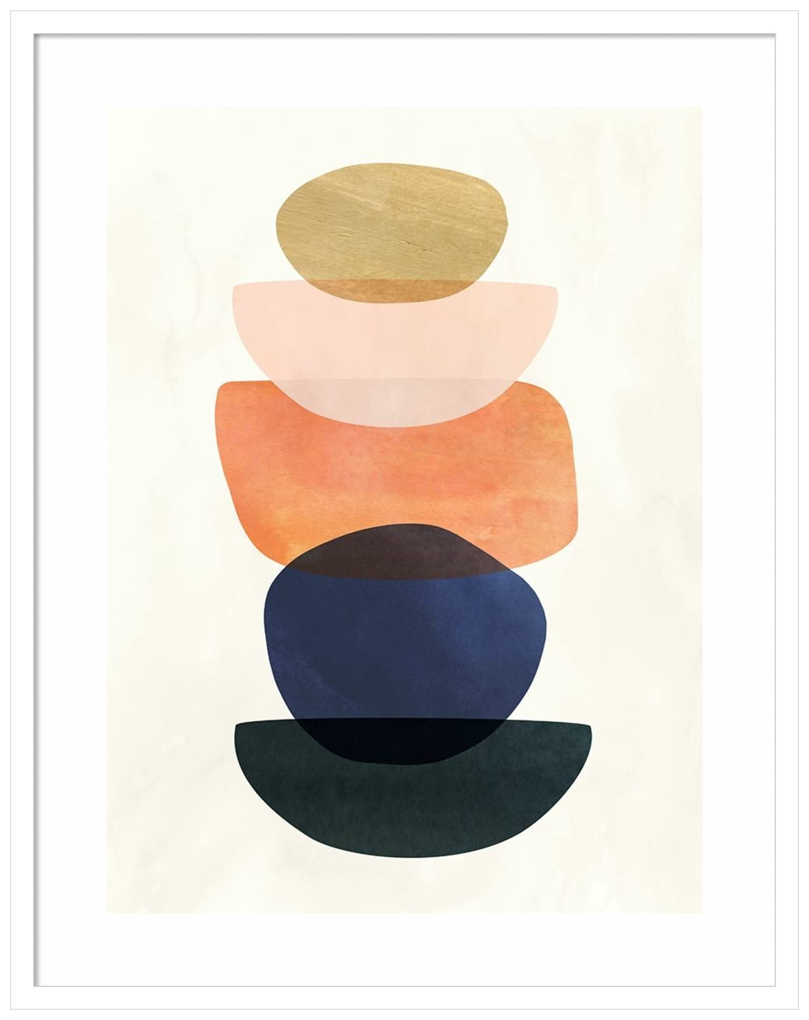 Amanti Art Wood Framed Wall Art Print - Mod Pods II by Victoria Borges - 26x33 Inches - Svelte White Frame - Large Size Canvas Painting - Perfect for Living Room, Bedroom, Office Decor