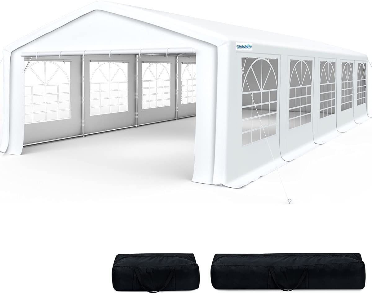 20' x 32' White Party Tent - Heavy Duty Outdoor Canopy for Weddings, Events & Backyard Gatherings - Waterproof & UV Protection Shelter