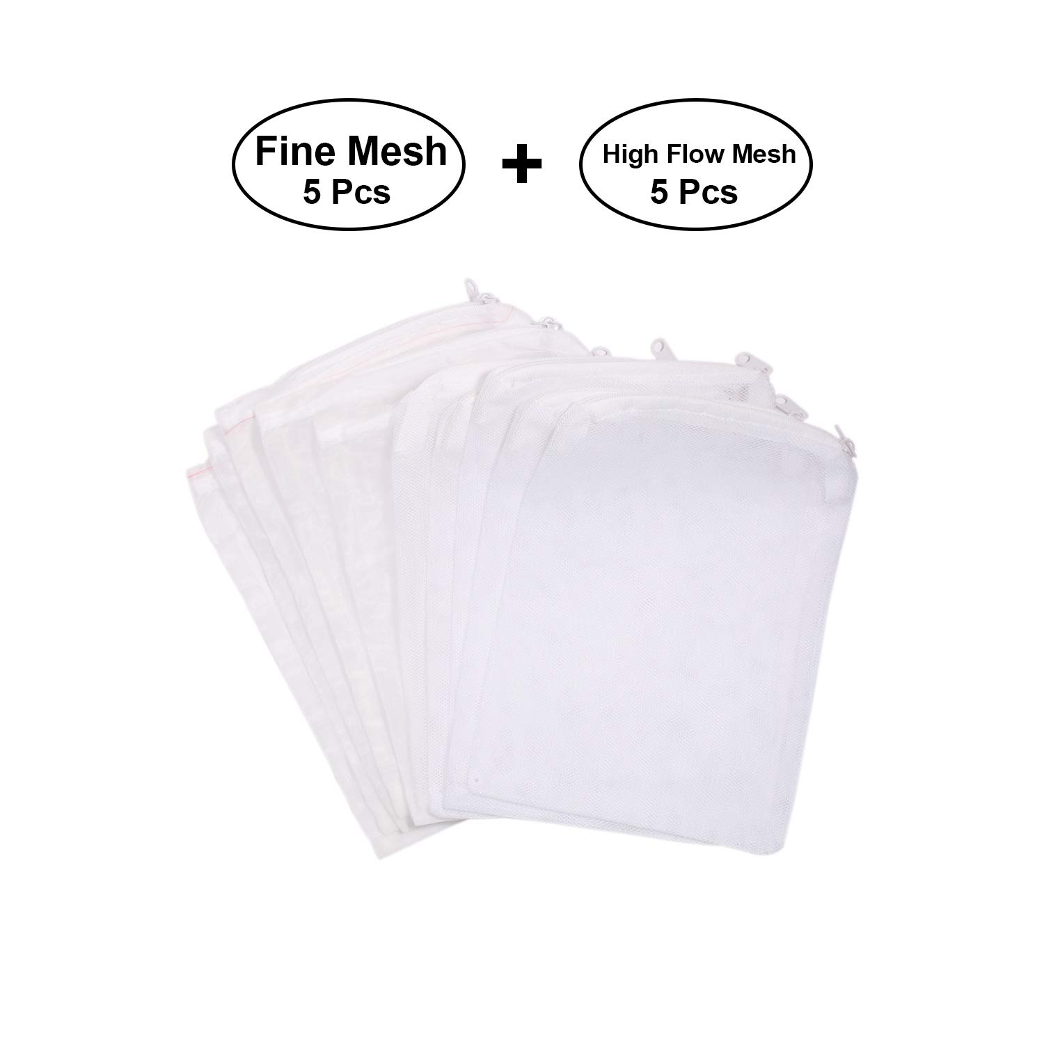 Premium Aquarium Filter Media Bag - Fine Nylon Mesh & High Flow Design with Zipper - Ideal for Fish Tank, Reef, and Pond Filtration Systems