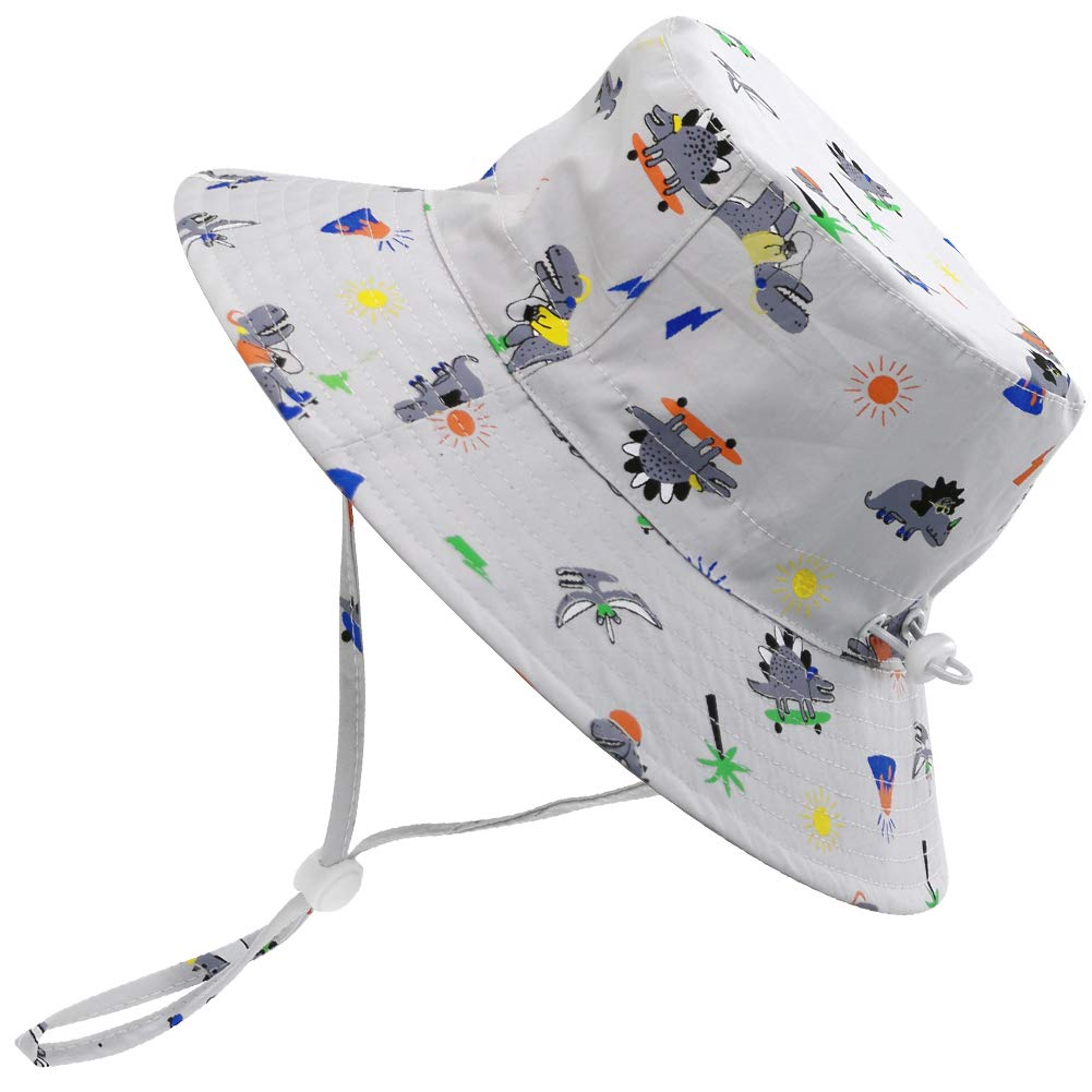 ORVINNER UPF 50+ Baby Sun Hat - Cotton Wide Brim Bucket Hat for Toddler Boys & Girls - UV Protection Summer Beach Hat for Outdoor Play, Park, and Pool Activities