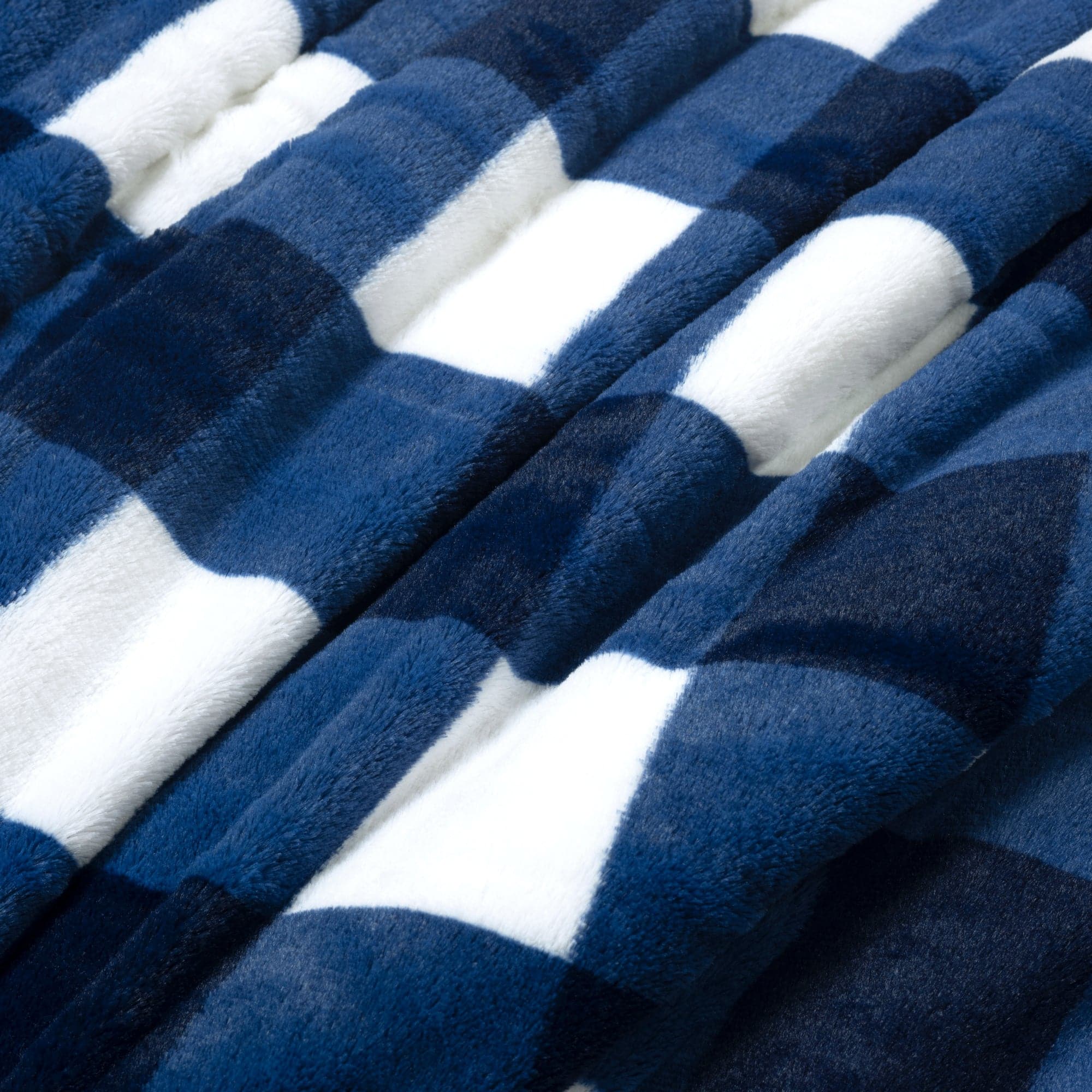 Plaid Ultra Soft Faux Fur All Season Comforter Set - Queen Size Bedding with Pillow Shams - Cozy Winter & Lightweight Summer Comforter for Bedroom, Guest Room, Dorm