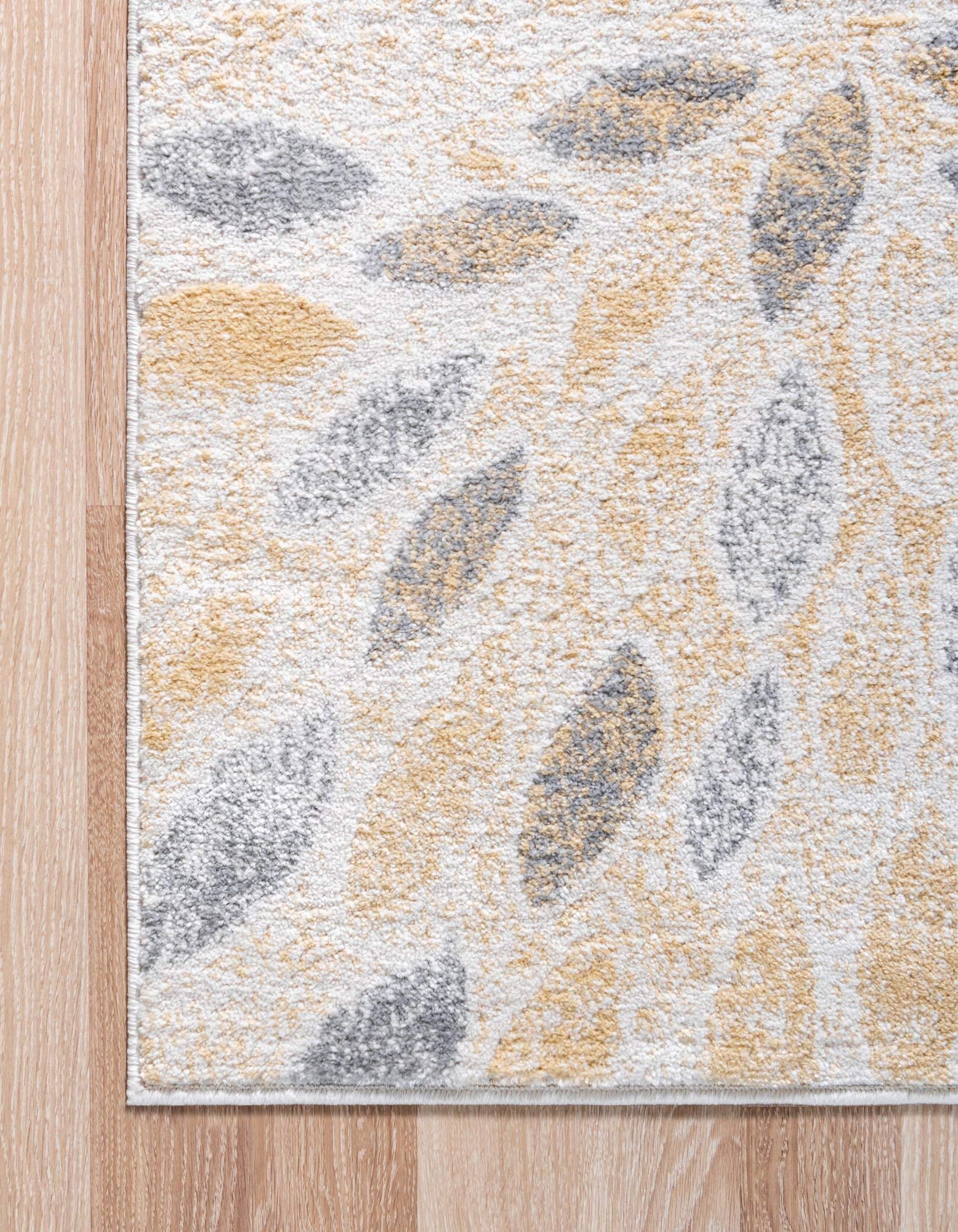 Charleston Collection 10 Ft Runner Rug - Low-Pile Yellow Hallway & Entryway Rug | Durable Indoor Runner for High Traffic Areas | Perfect for Home, Office & Apartment Decor