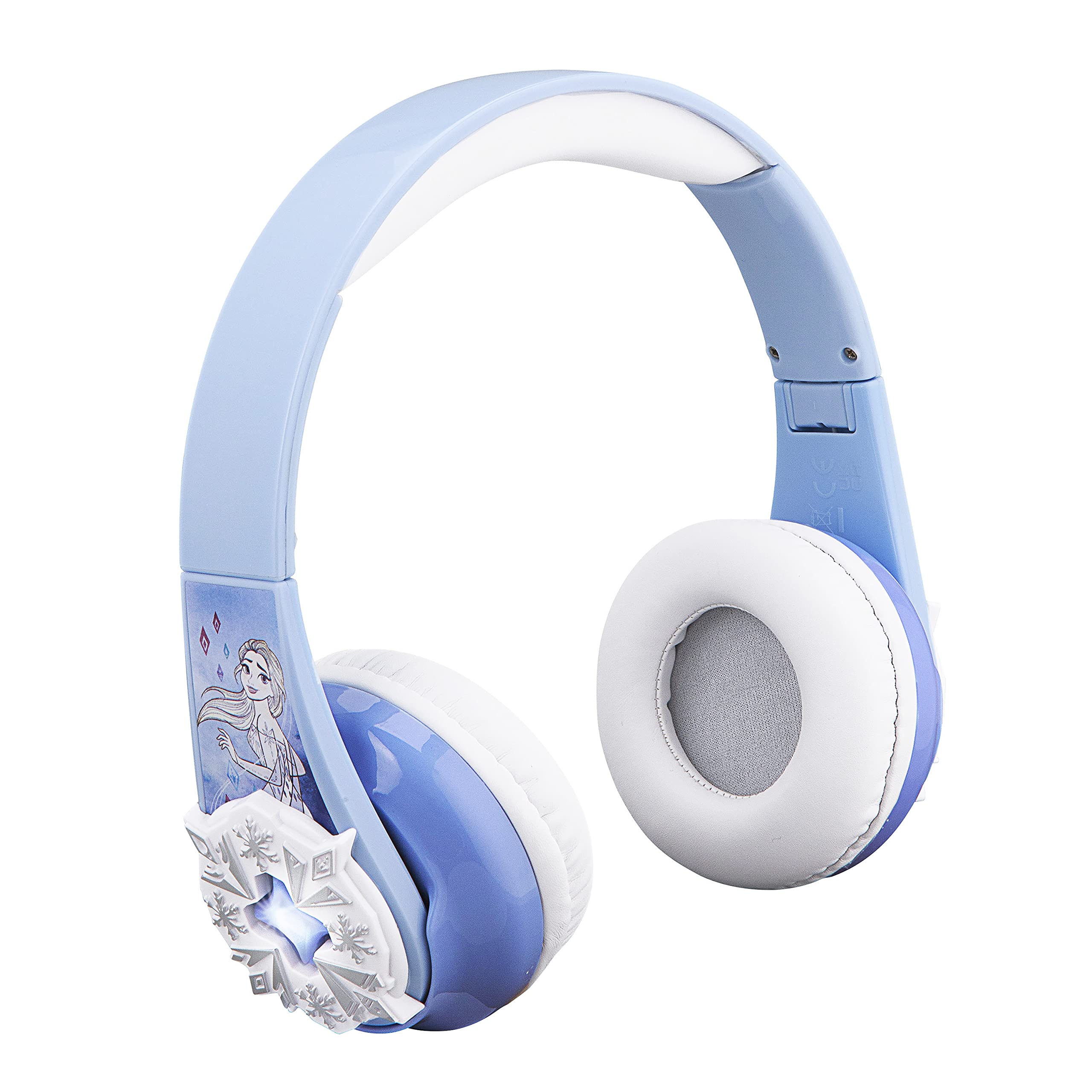 Disney Frozen Bluetooth Headphones for Kids - Wireless Headset with Built-in Mic & AUX Cable, EZ Link Technology, Lightweight Over-Ear Design for School, Home, Travel | Perfect for Online Learning, Gaming & Movie Watching