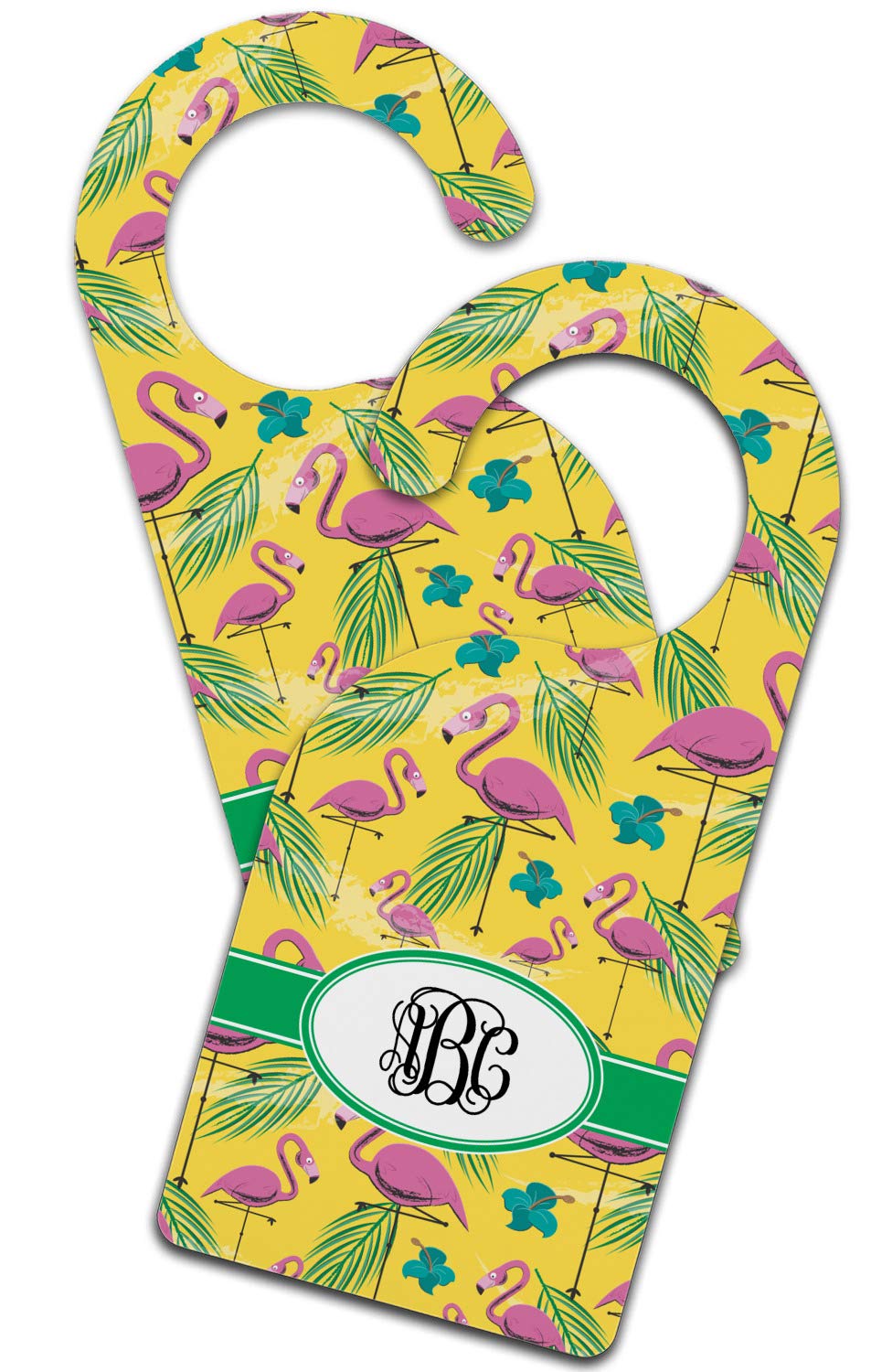 Custom Pink Flamingo Door Hanger - Personalized Home Decor for Birthday, Baby Shower & Summer Party Decorations