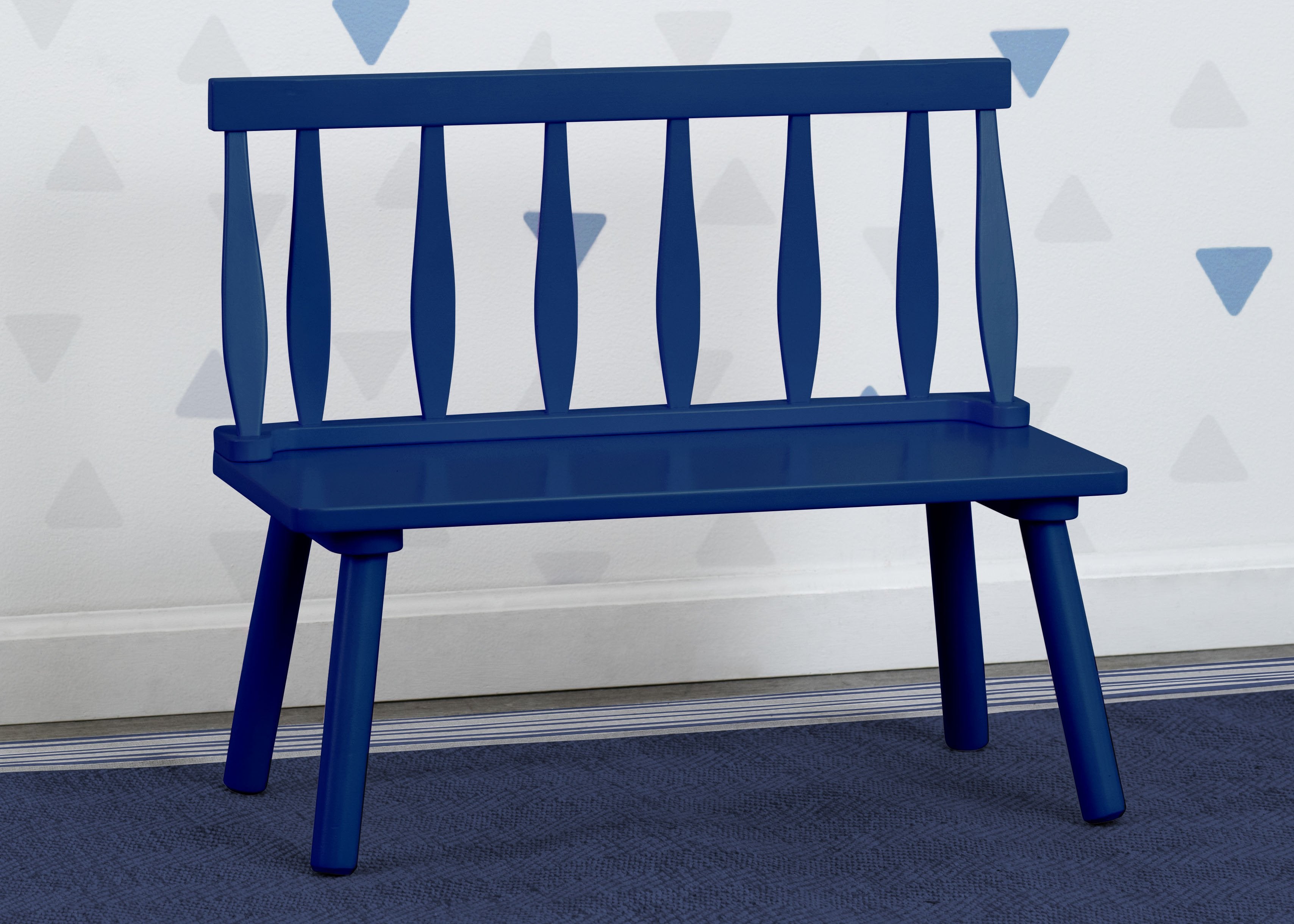 Kids Wooden Windsor Bench - Solid Wood Children's Chair for Playroom, Nursery & Bedroom - Perfect for Reading, Drawing & Relaxing