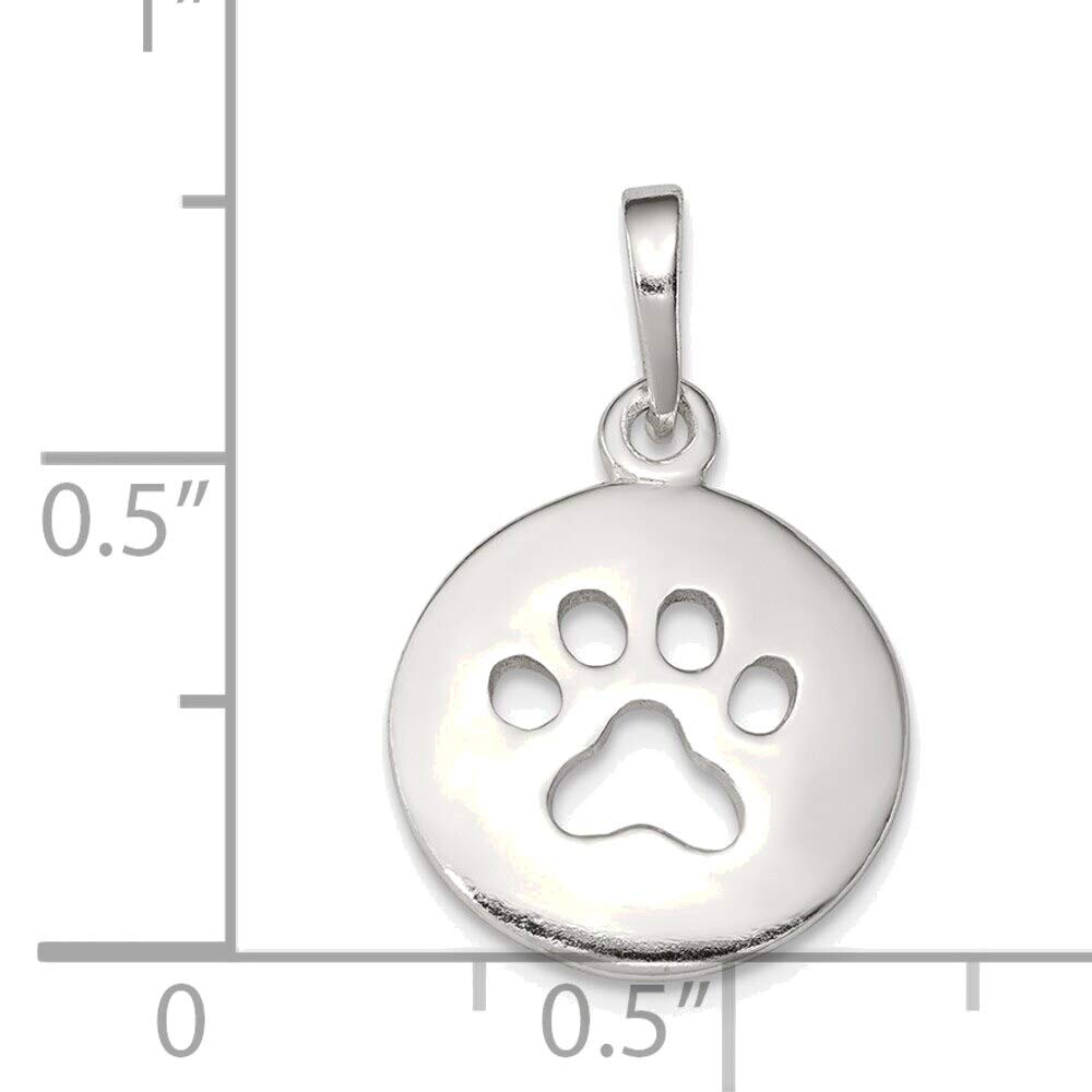 Sterling Silver Paw Print Pendant - Perfect for Pet Lovers & Jewelry Gifts