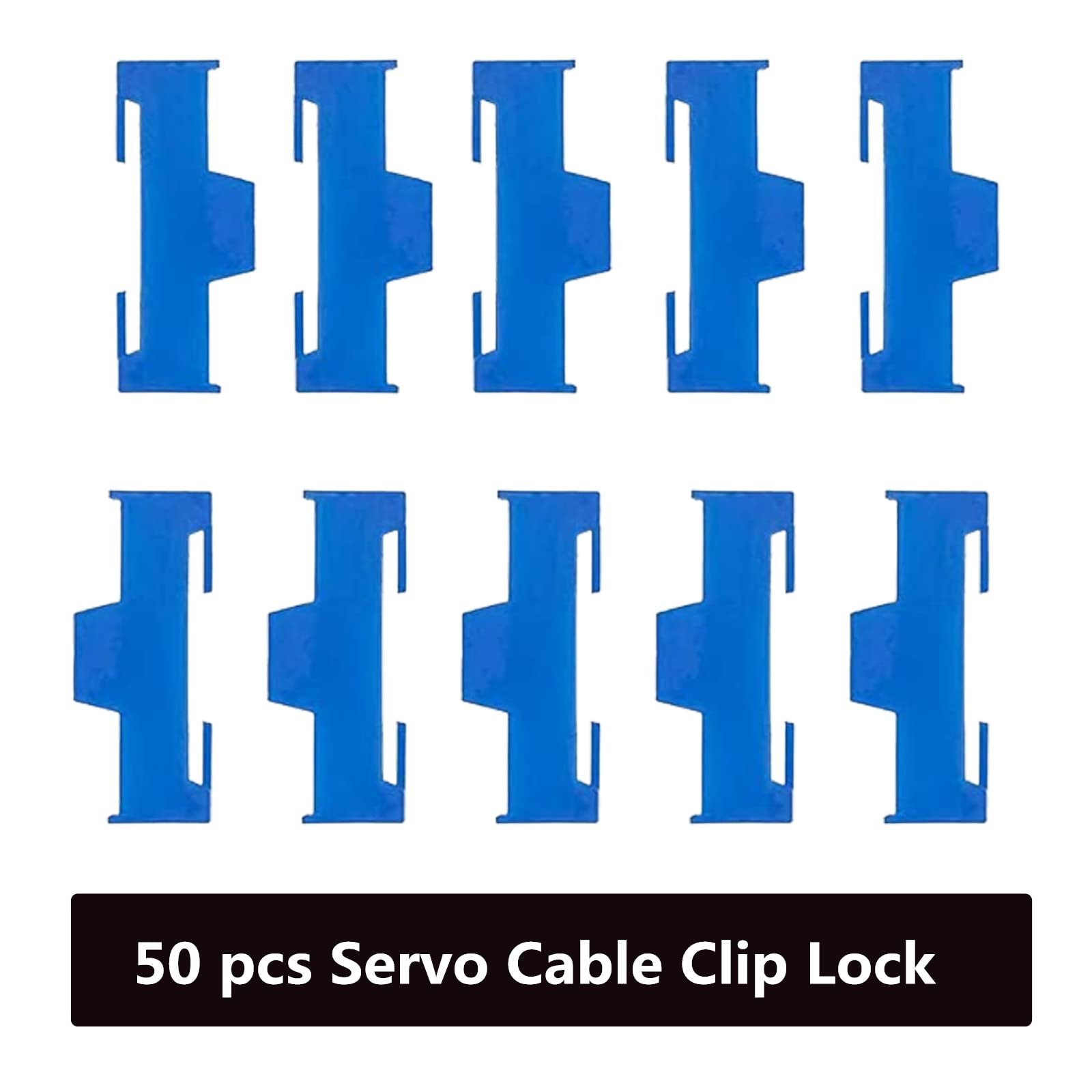 50PCS Servo Extension Cable Safety Connector Clips - Male/Female Servo Plug Lock & Adaptor Cables for RC Cars, Drones, Robotics - Secure Servo Lead Connection Kit for DIY Electronics Projects