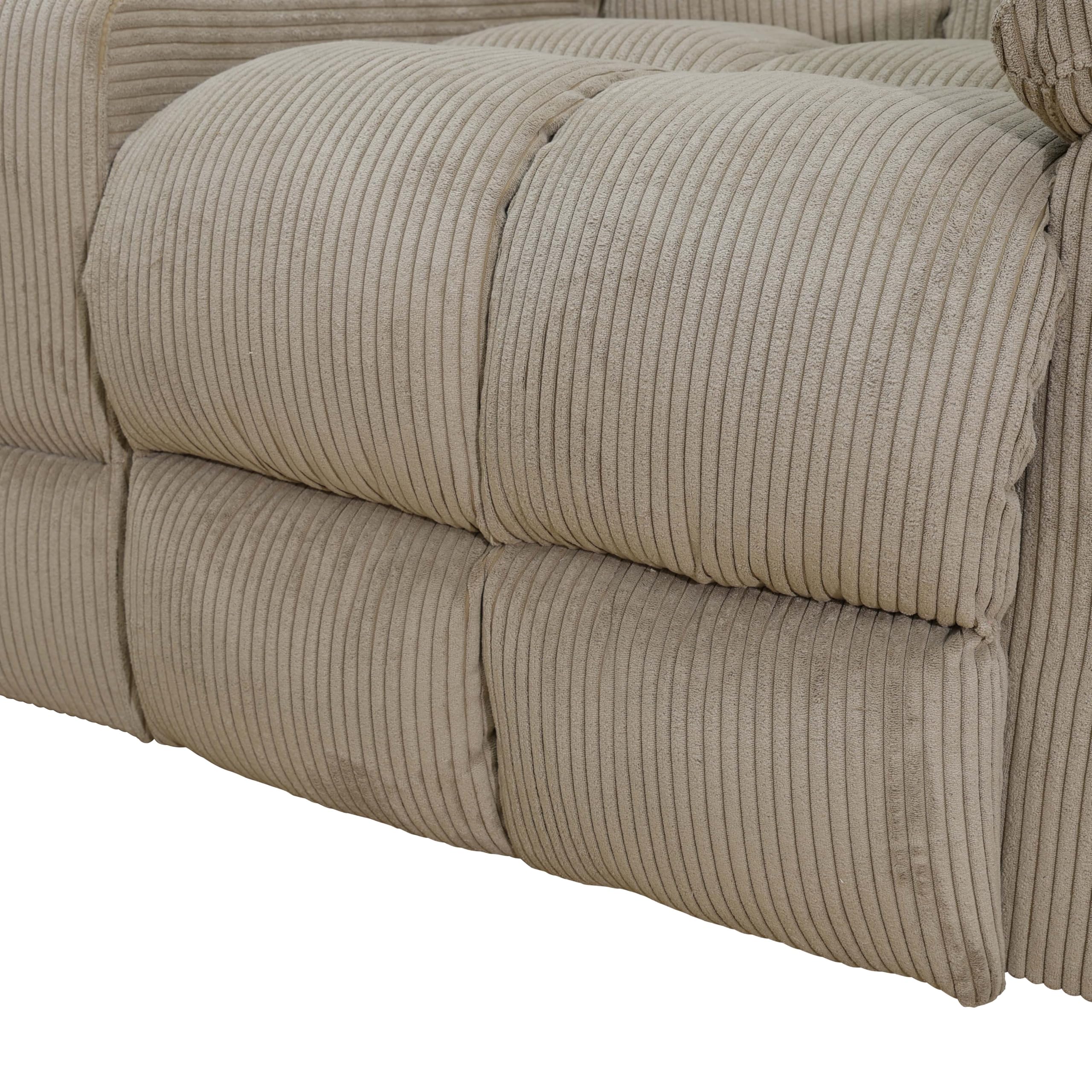Premium Microfiber Sofa Set for Living Room - Comfortable 3-Piece Sectional Couch with Ottoman for Home, Game Room, Dorm & Hotel | Perfect for Lounging, Entertaining Guests & Small Space Living