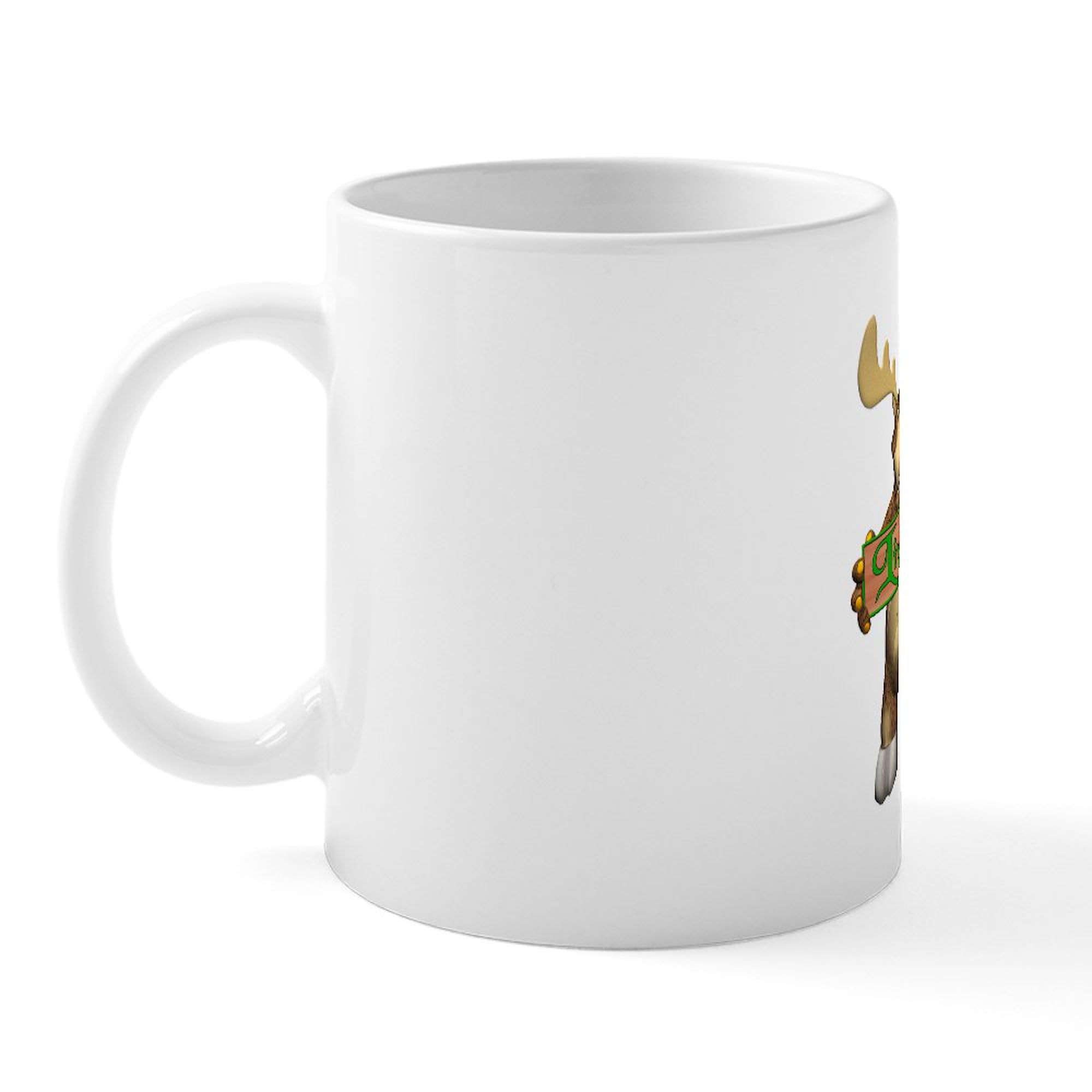 11 oz (325 ml) Ceramic Coffee Mug - Moose Joy Design by CafePress | Perfect for Hot Beverages, Office Use & Gifts