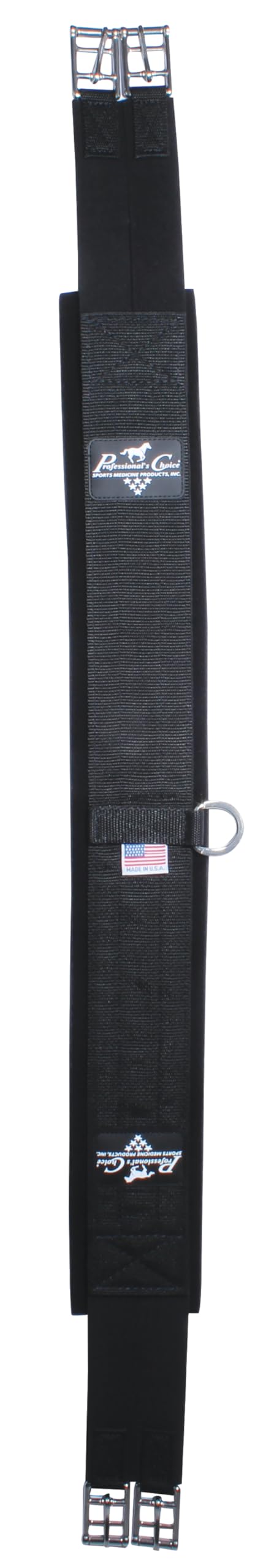 Professional's Choice SMX English Girth - Premium Horse Girth for Equestrian Riding (Black/Brown, 34