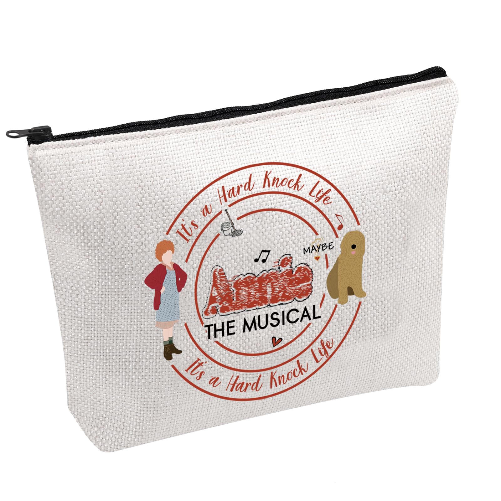 UJIMS Anie Musical Inspired Cosmetic Bag - Perfect Gift for Orphans, Theater Fans & Anie Lovers - Great for Travel, School & Makeup Storage