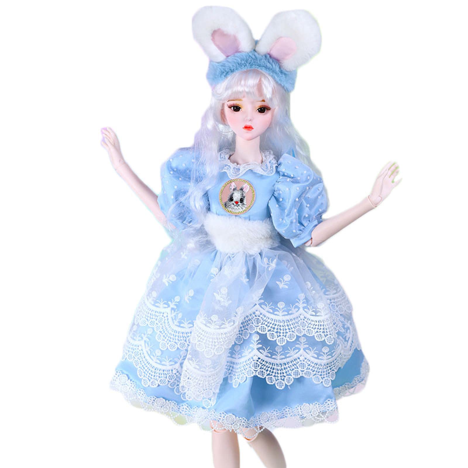 60cm Fashion Doll with 26 Ball Joints - DIY Toy with Full Set Clothes, Shoes & Wig - Handmade Makeup for Girls - Perfect for Collecting, Role Play & Birthday Gifts