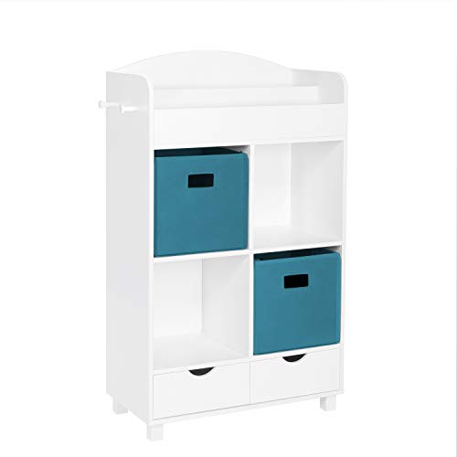 White With 2 Turquoise Bins