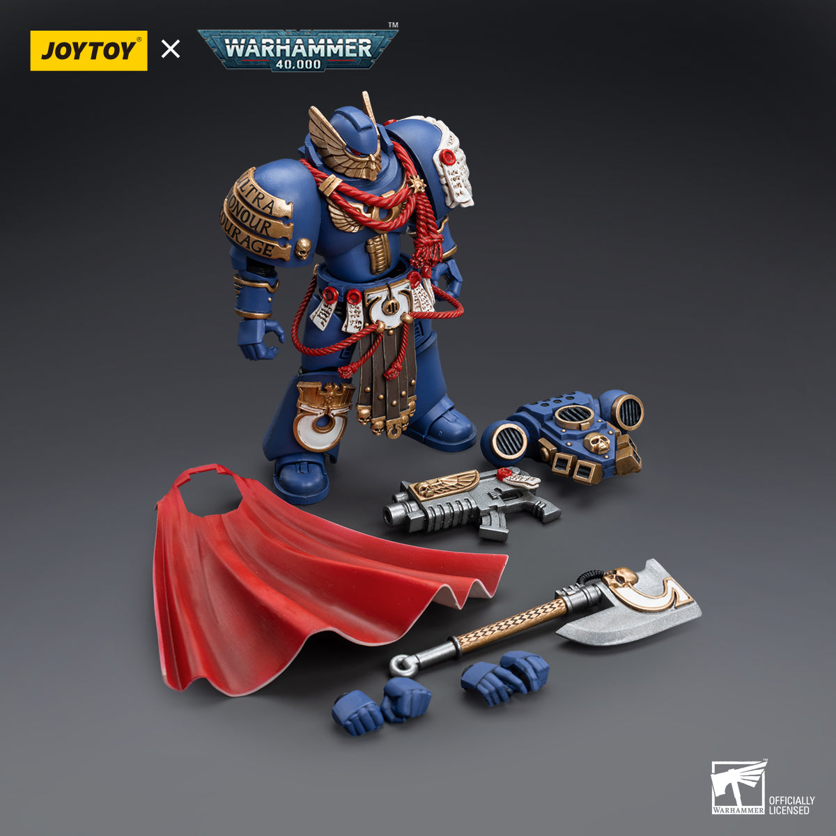 1/18 JOYTOY Warhammer 40K Ultramarines Honour Guard Action Figure Set (4pcs) - Perfect for Collectors, Tabletop Gaming & Display