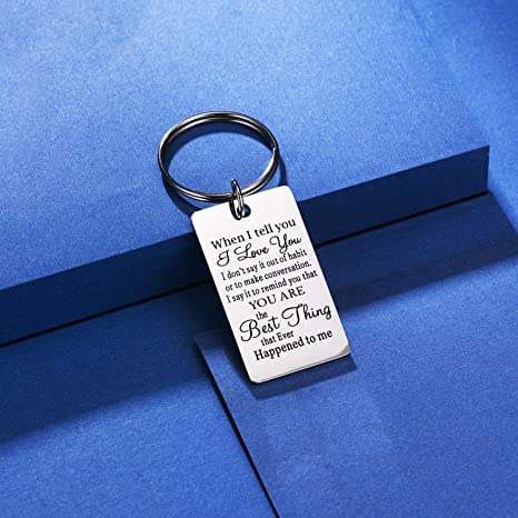 I Love You Keychain for Husband - Romantic Gift for Boyfriend, Wife & Men - Valentine's Day Present - Perfect for Anniversaries, Weddings & Couple Moments