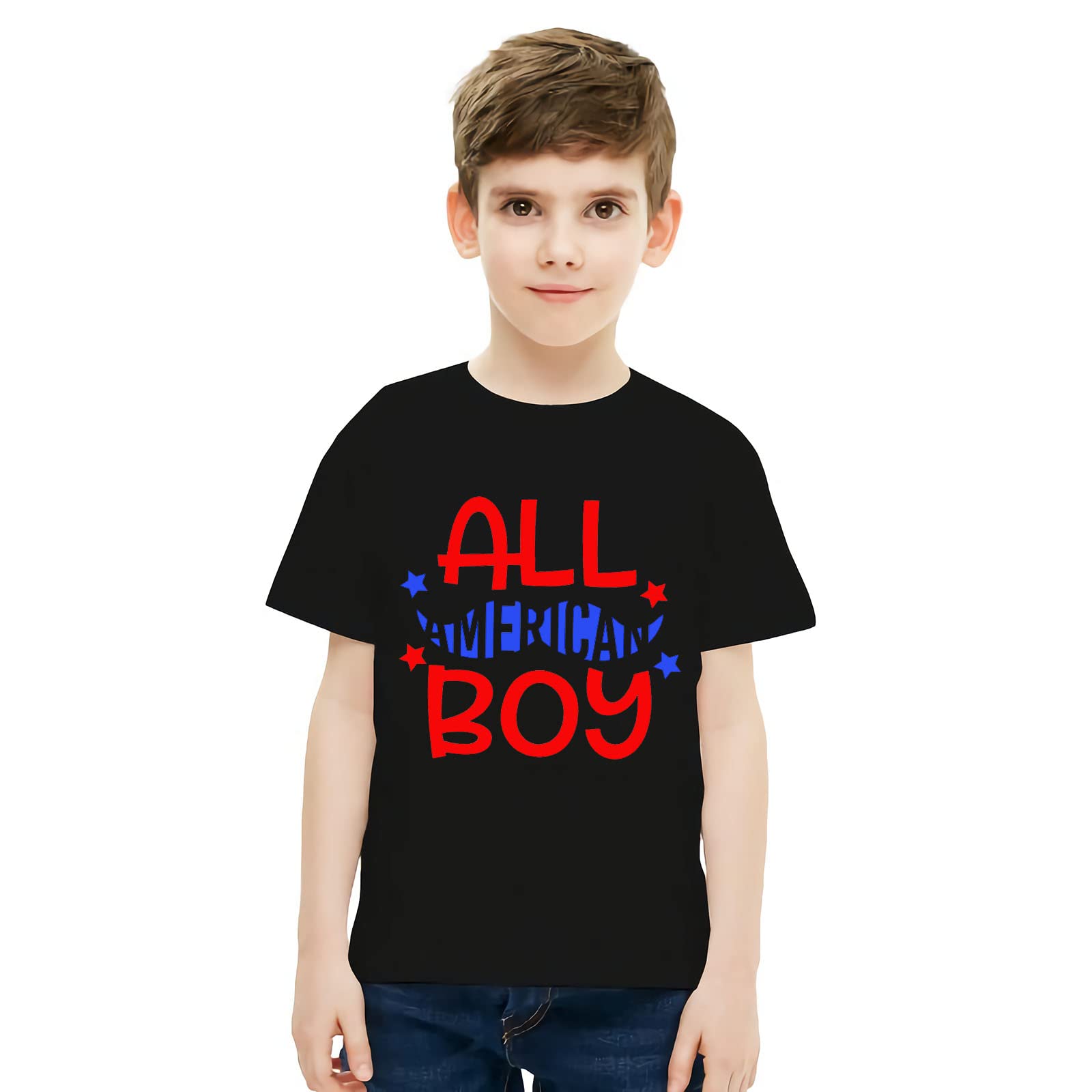 Mustache Print Boys Short Sleeve T-Shirt - Youth Graphic Tee for Kids (Sizes 5T-10T) - Perfect for School, Playdates & Casual Outings