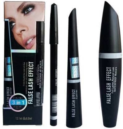 Lecherous Beauty 3-in-1 Makeup Kit - Waterproof Mascara, Eyeliner & Eyebrow Pencil Set for Long-Lasting Eye Makeup | Perfect for Daily Use, Parties & Special Occasions