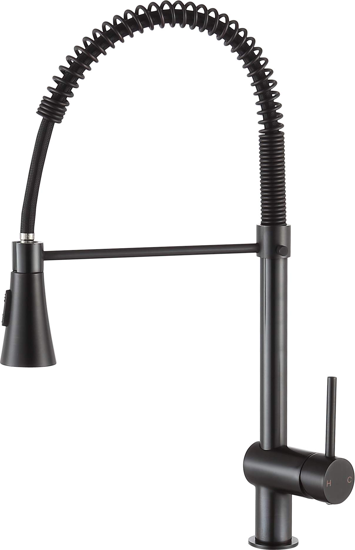 ANZZI Oil Rubbed Bronze Single Handle Pull-Down Kitchen Faucet - Modern Commercial Grade Stainless Steel Sink Faucet with Single Hole Installation (KF-AZ211ORB) - Perfect for Bar Prep, Dishwashing & Modern Farmhouse Kitchens