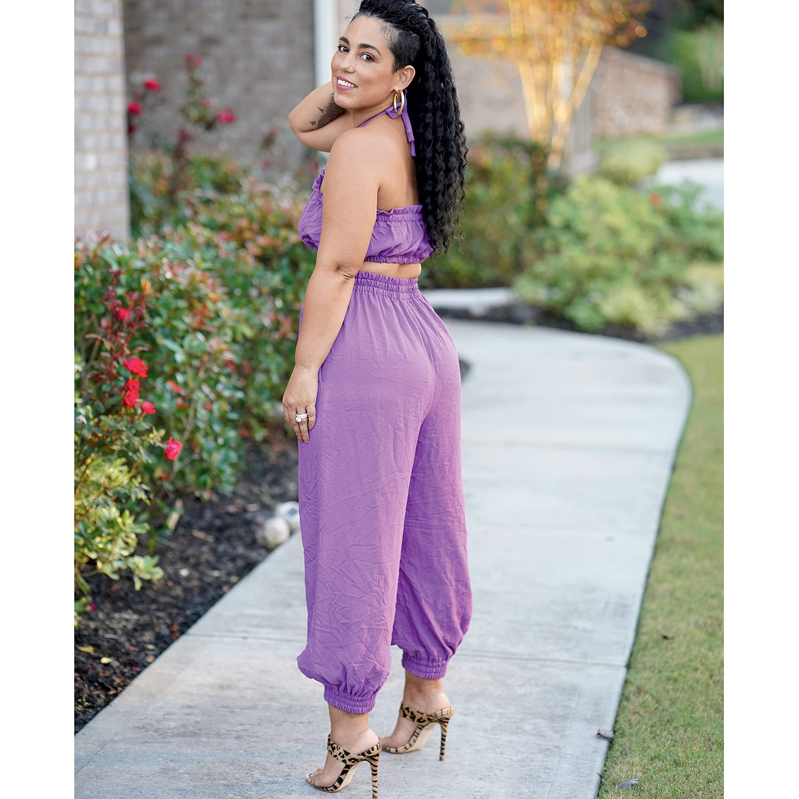 Simplicity Misses' Bra Top and Wide Leg Pants Sewing Pattern (Code 9268) - Sizes 16-24 - White - DIY Fashion for Women, Plus Size Outfit Creation, Home Sewing Projects