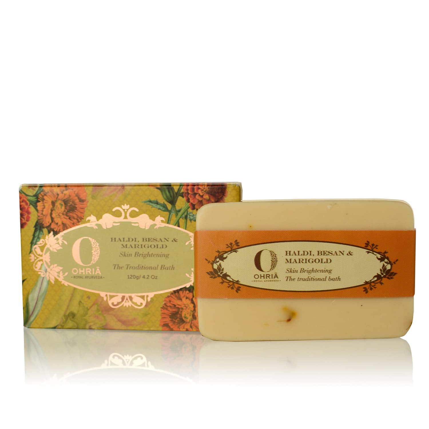 Ohria Ayurveda Natural Soap Gift Set - 4 Organic Herbal Bath Bars for Sensitive Skin | Gentle Cleansing, Moisturizing & Aromatherapy | Perfect for Spa Day, Self-Care & Holiday Gifts