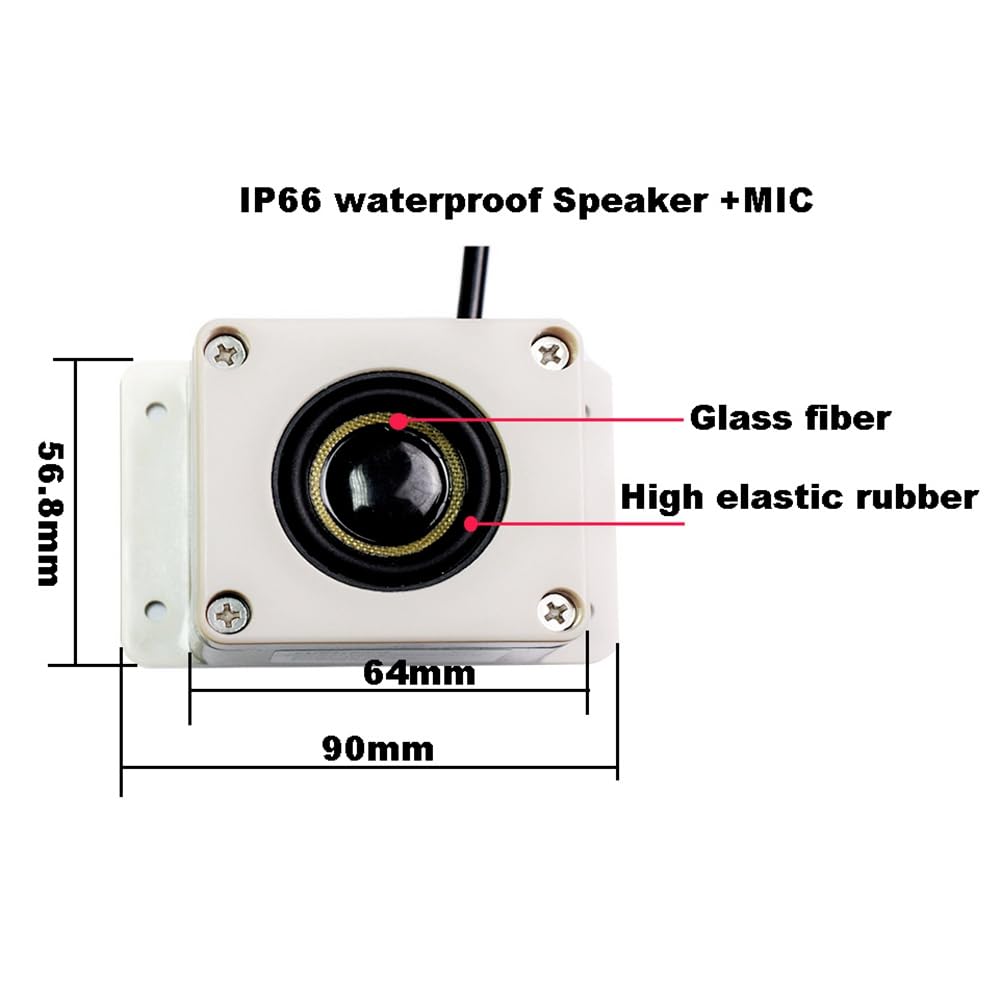 iFutniew Waterproof Microphone & Speaker Combo for Outdoor Security Cameras - 2-Way Audio Intercom with Easy Installation | Perfect for Home Surveillance, Baby Monitoring & Pet Watching