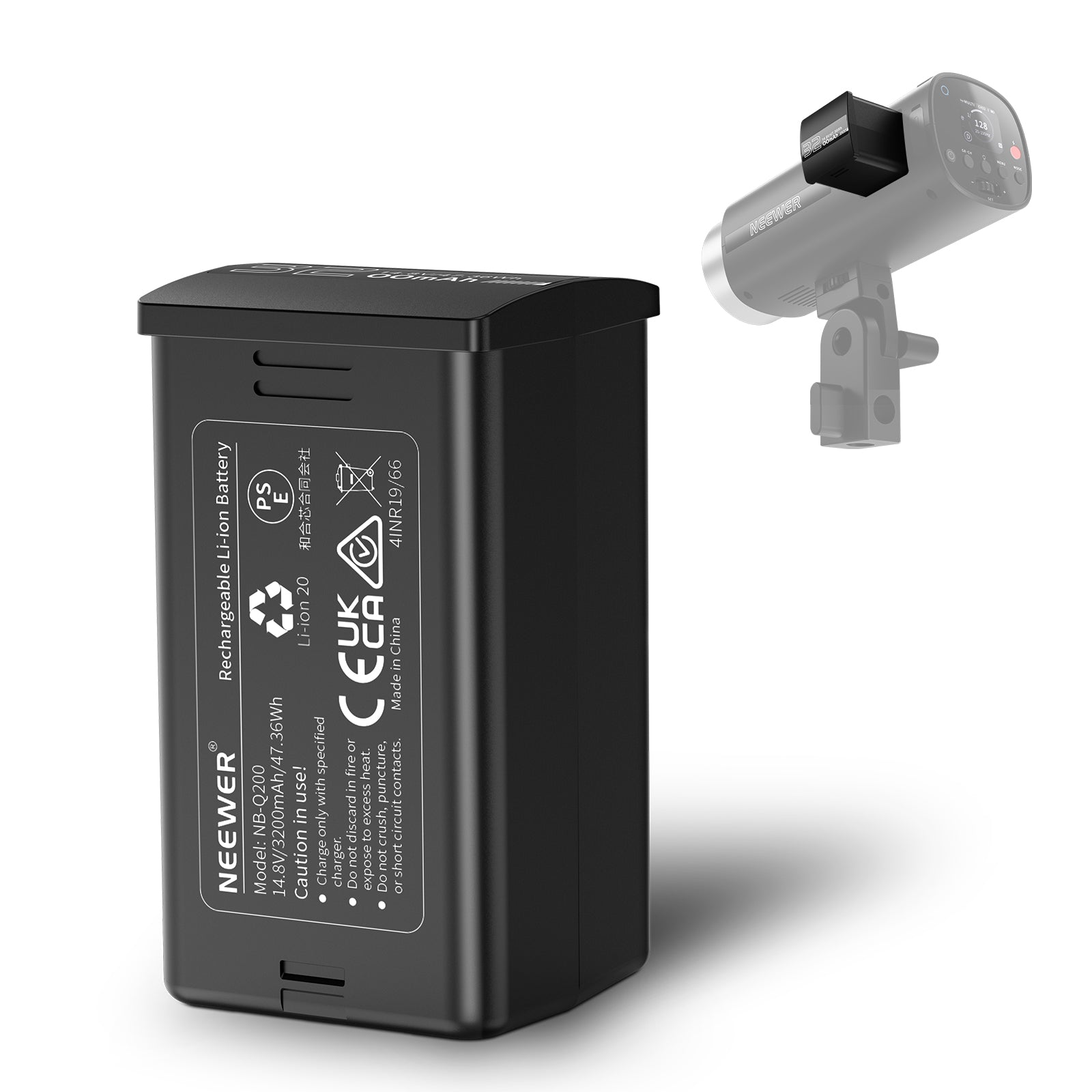 NEEWER NB Q200 14.8V 3200mAh Lithium Ion Replacement Battery for Q200 Camera - Perfect for Outdoor Photography, Vlogging, and Extended Shooting Sessions