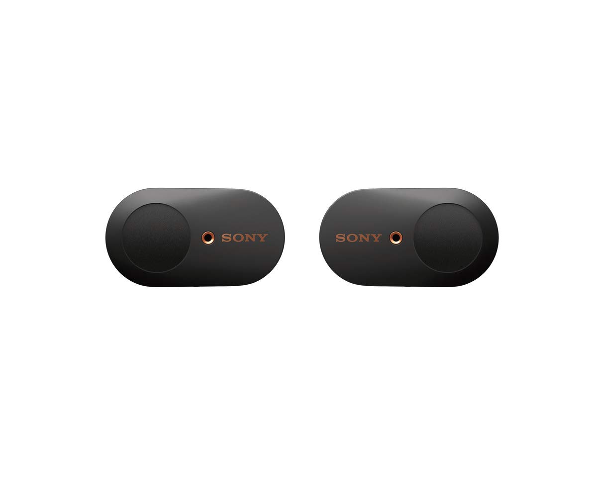 Sony WF-1000XM3 Wireless Noise Canceling Earbuds - Bluetooth 5.0, 24hr Battery, HD Sound - Premium Renewed Black Headphones for Travel, Workout & Commuting