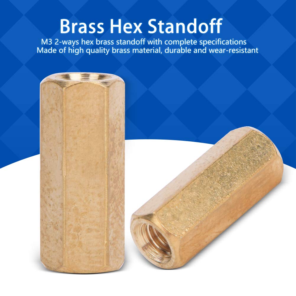 High-Quality Brass Standoffs M3x12 (100pcs) - Wear-Resistant Motherboard Spacers for PCB Boards & Electrical Equipment | Perfect for Computer Assembly, Server Racks & DIY Electronics Projects
