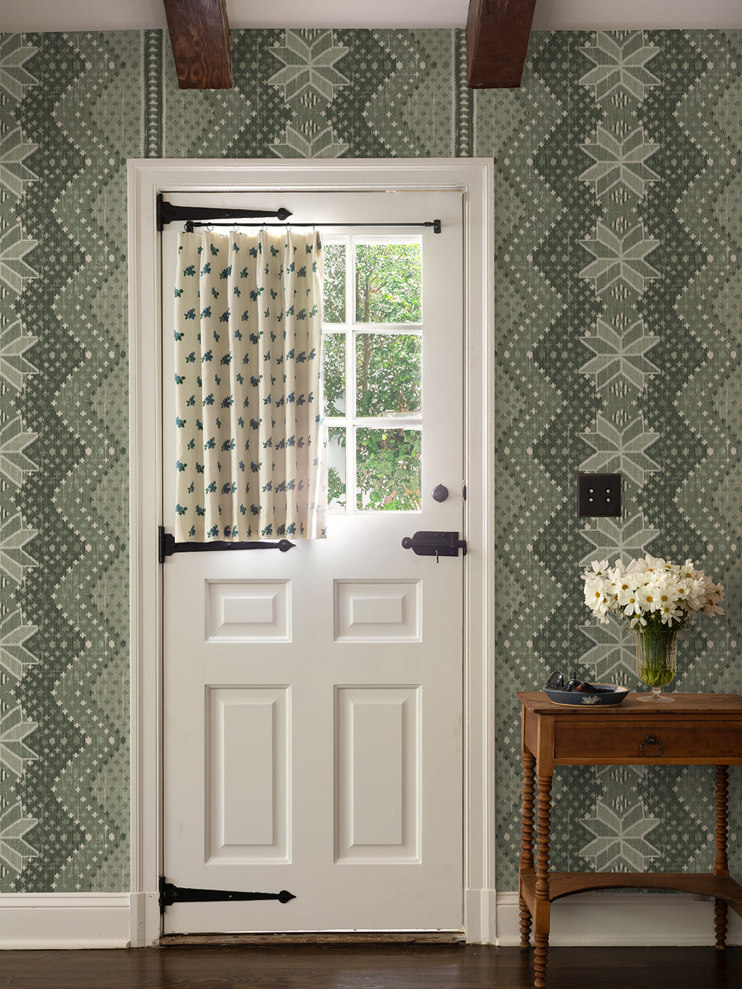 Nathan Turner Northstar Blanket Green Wallpaper - Perfect for Living Room, Bedroom & Nursery Decor