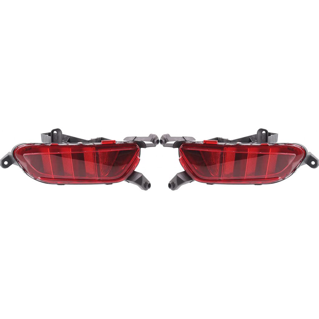 KarParts360 Replacement Reflector Set for 2016-2019 Mazda CX-3 - Driver & Passenger Side - CAPA Certified (MA1184107/MA1185107) - Perfect for Night Driving Safety and Vehicle Customization