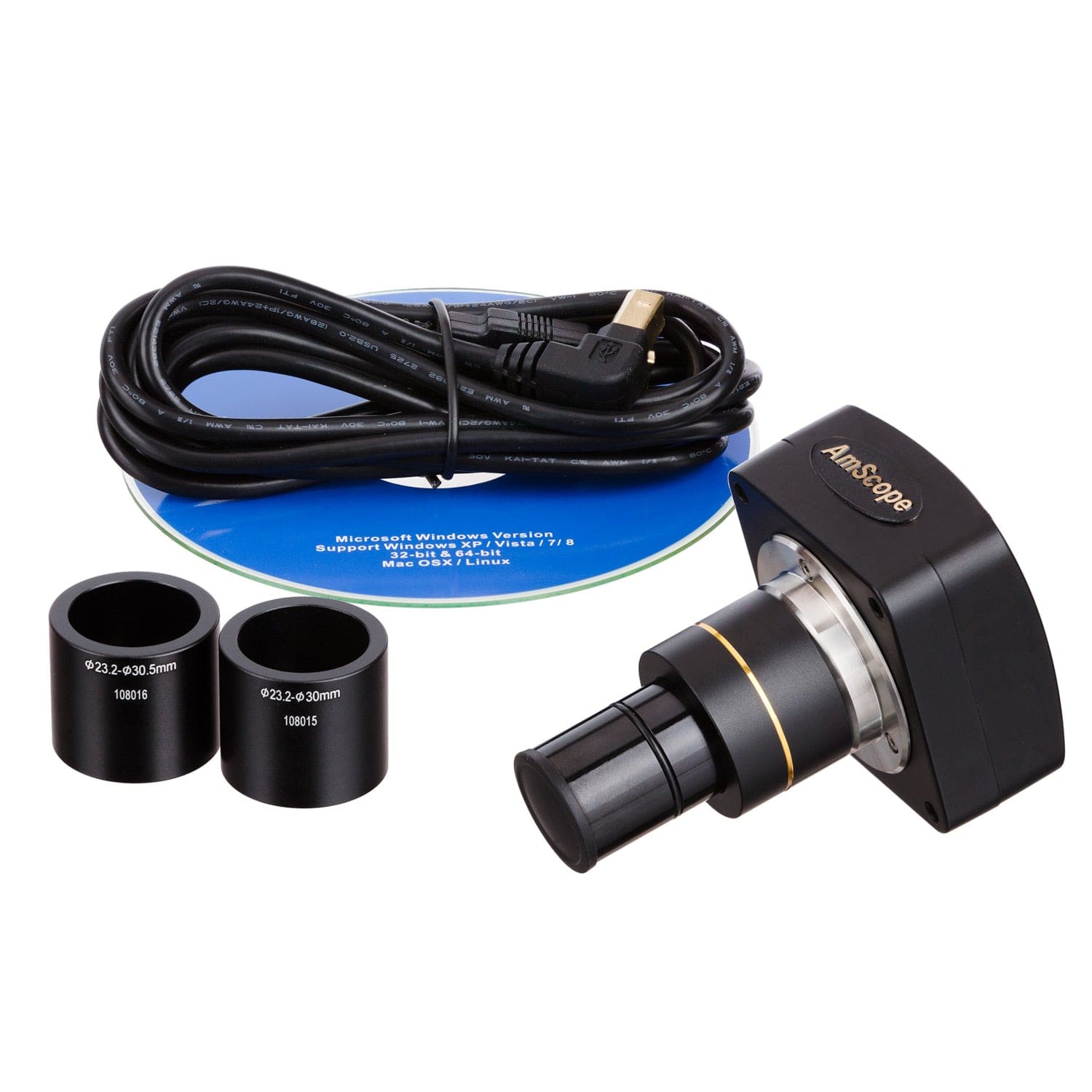 Amscope SM 2TX 5M 3.5X-45X Trinocular Stereo Zoom Microscope with Dual Halogen Lights & 5MP Camera - Ideal for Electronics Repair, Jewelry Inspection, and Scientific Research