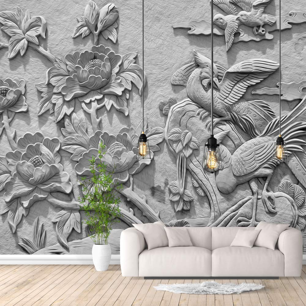 IDEA4WALL Removable Peel and Stick Wallpaper - Beautiful Floral Wall Murals for Bedroom Decor (66x96 inches) | Easy DIY Home Decor, Living Room & Nursery Wall Stickers