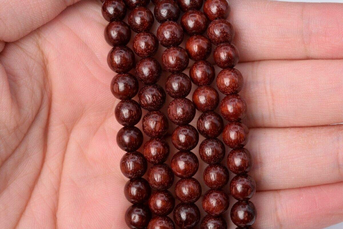 6mm 108 Pcs Natural African Red Sandalwood Mala Beads - 27