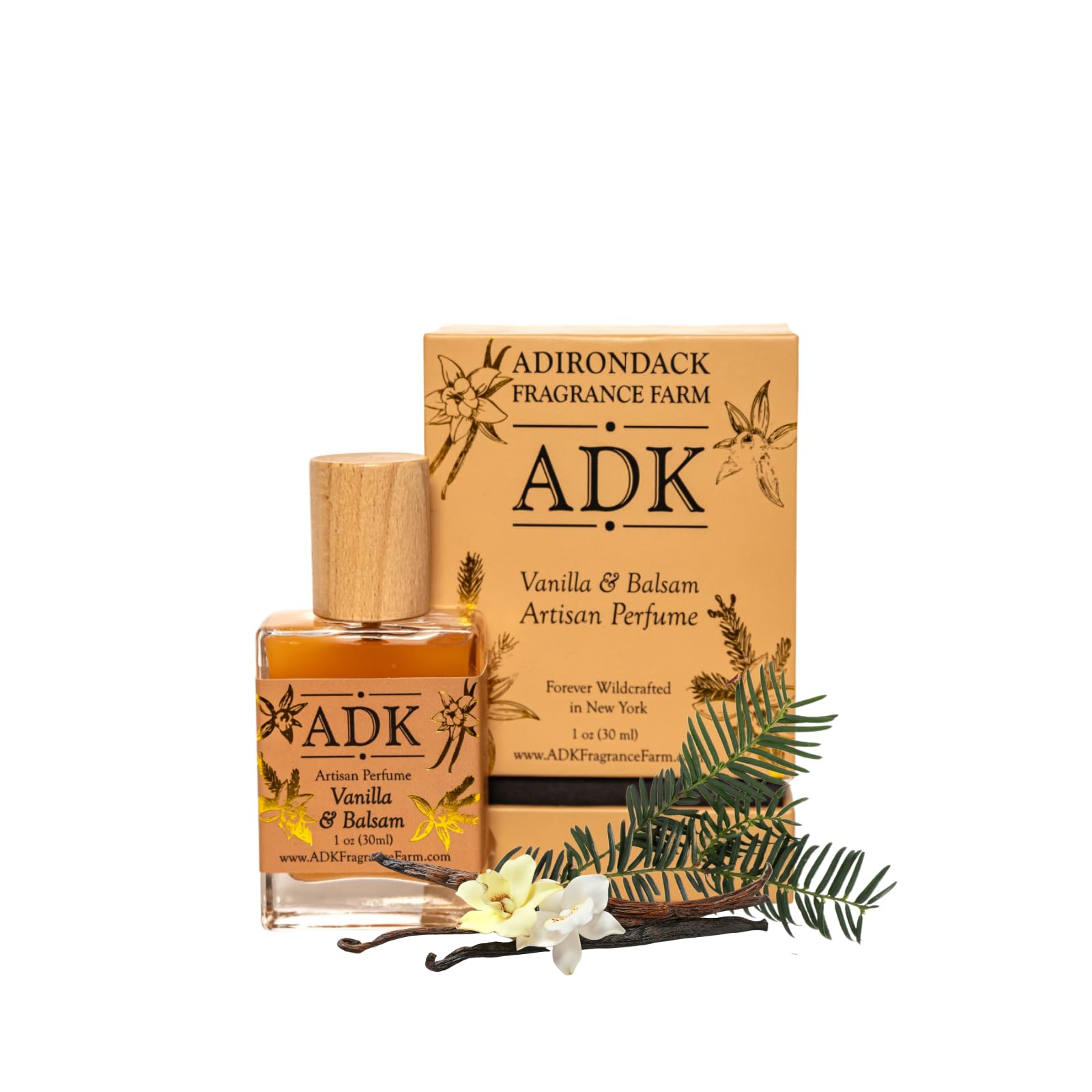 ADK Vanilla Balsam Botanical Perfume Spray 1 oz (30 mL) - Natural Hypoallergenic & Clean Fragrance for Women & Men with Pine, Bergamot, Vanilla, Balsam & Amber Notes | Perfect for Daily Wear, Date Nights & Special Occasions