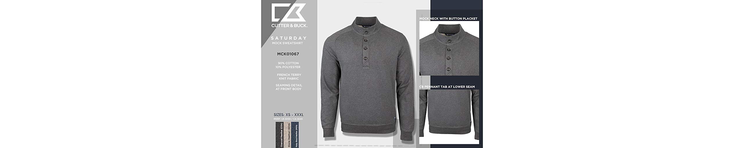 Premium Cutter & Buck Men's Performance Golf Shirt - Moisture-Wicking, UV Protection & Breathable Fabric for Golf, Work & Outdoor Activities