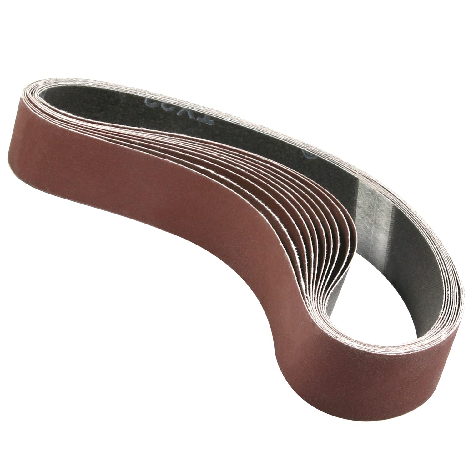 Utoolmart 1.2x21 Inch 600 Grit Aluminum Oxide Sanding Belts - 10 Pack for Wood Finishing, Metal Polishing & Drywall Sanding | Fits Portable Belt Sanders | Durable Abrasive Paper for DIY & Professional Use