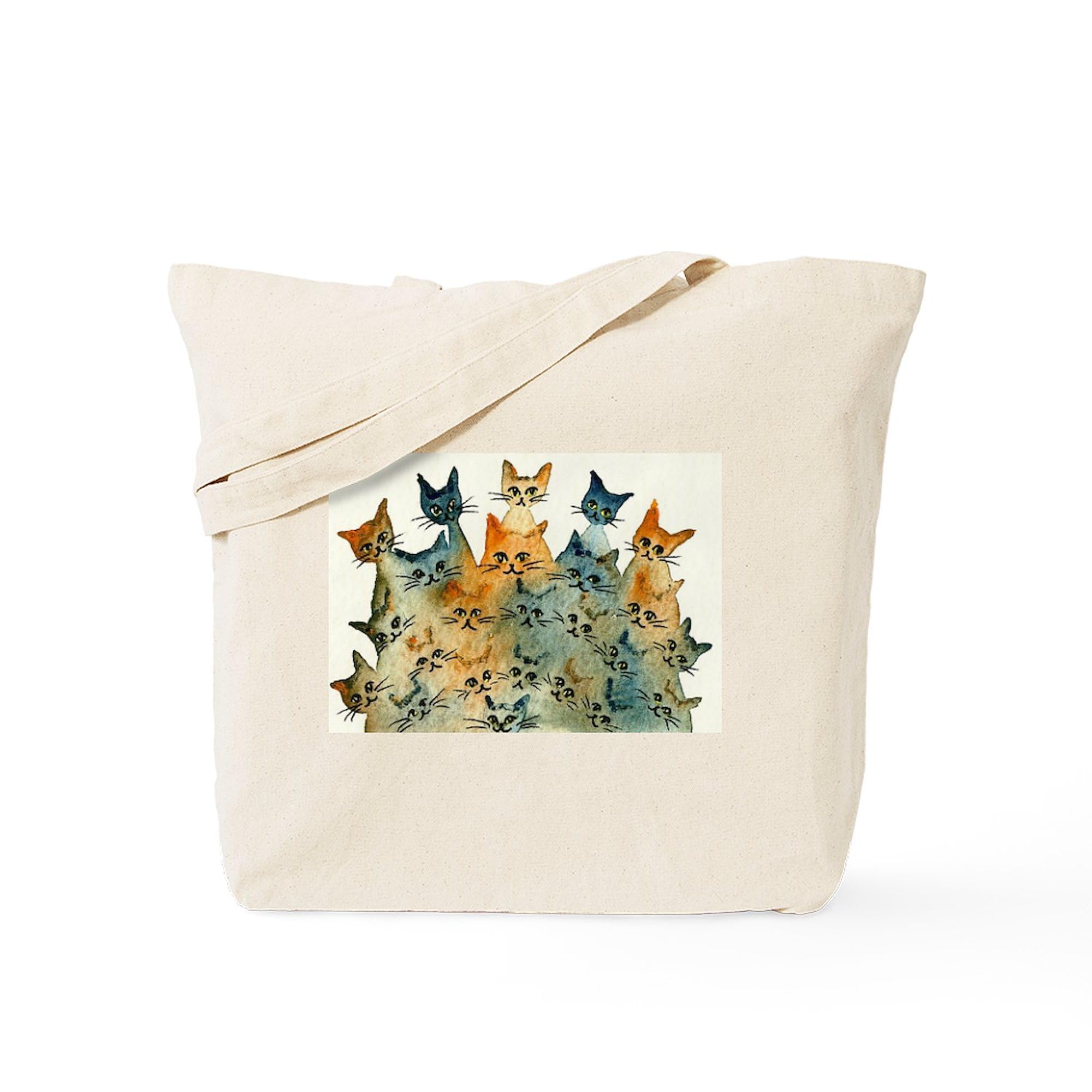 Charlottesville Stray Cats Canvas Tote Bag - Eco-Friendly Reusable Shopping Bag for Groceries, Beach & Everyday Use