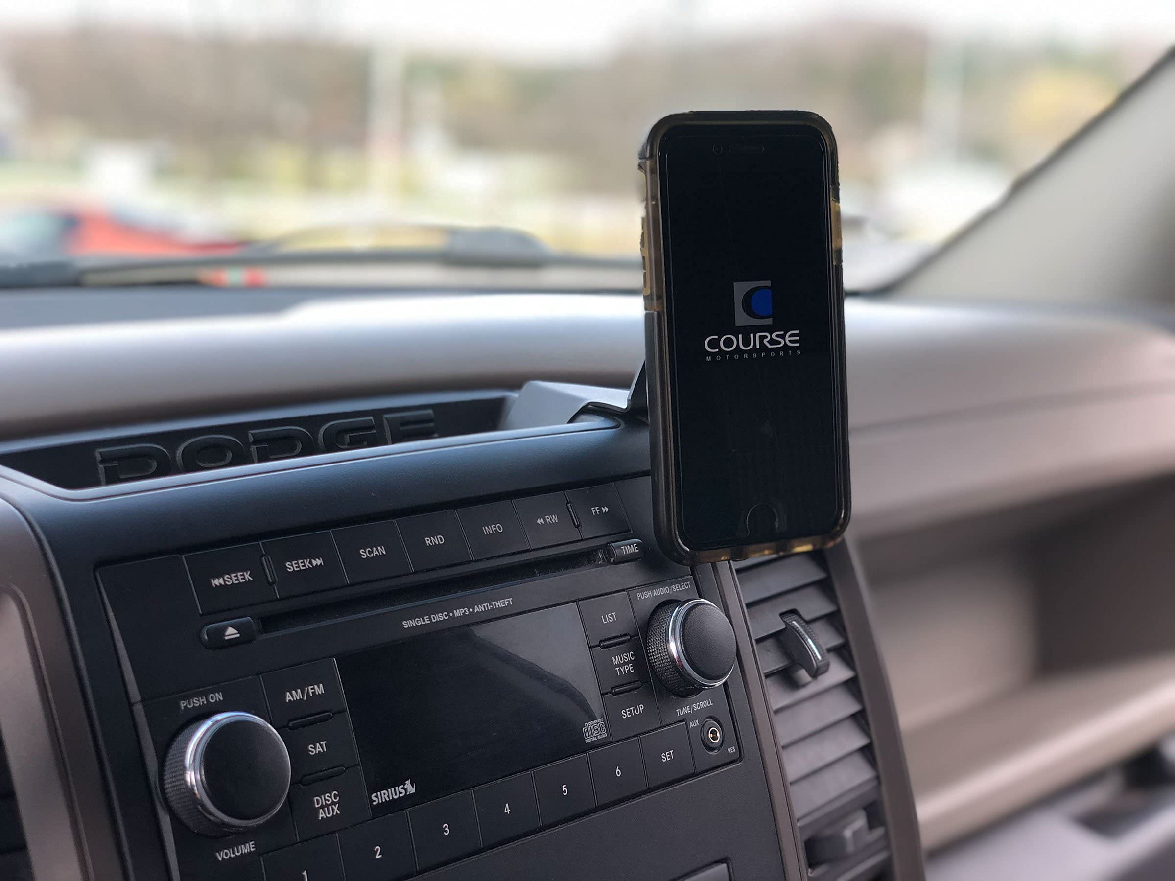 DirectFit Automatic Gripping Wireless Car Phone Charger & Holder for Dodge Ram 1500/2500/3500/4500/5500 (2009-2012) - Right Side Mount, Fast Qi Charging - Perfect for GPS Navigation & Hands-Free Calling While Driving (Black)