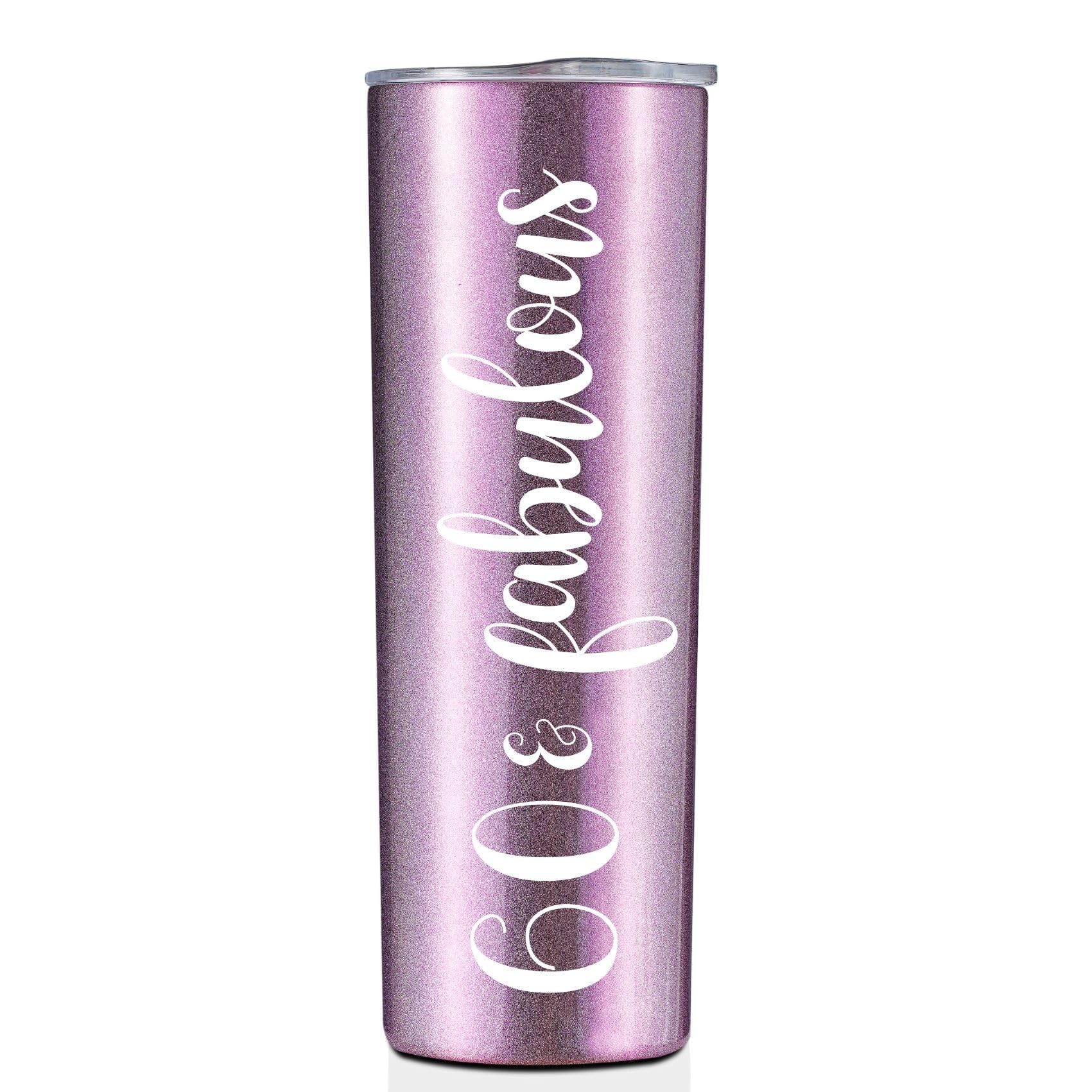 Onebttl 60th Birthday Gifts for Women - 20Oz Stainless Steel Tumbler in Purple | Elegant & Fabulous 60th Birthday Present for Mom, Grandma, Wife | Perfect for Coffee, Tea & Daily Hydration