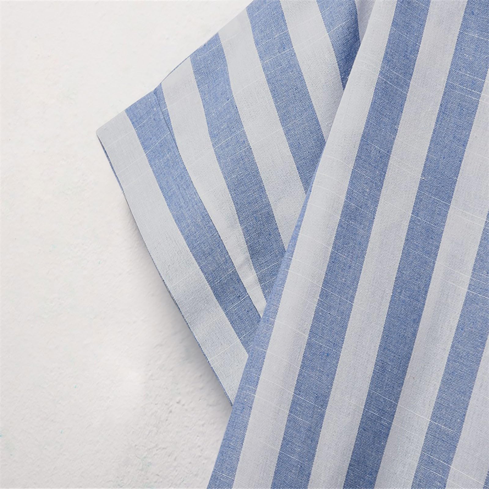 Women's Striped Linen Short Sleeve Button Down Shirt - Trendy V-Neck Casual Blouse & Loose Fit Work Top for Office, Summer Outfits & Weekend Wear